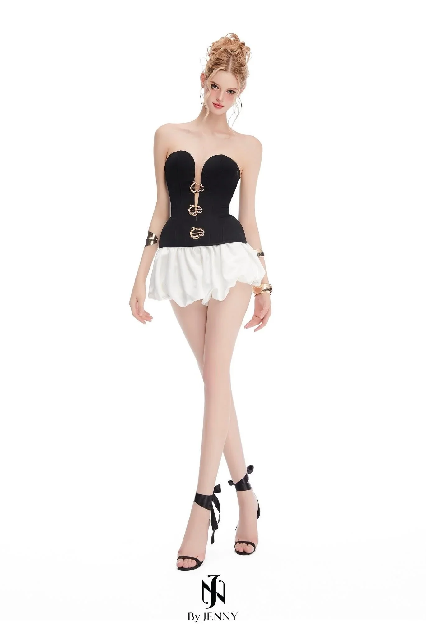 BY JENNY Black Maya Top & Mini Skirt - Image 4