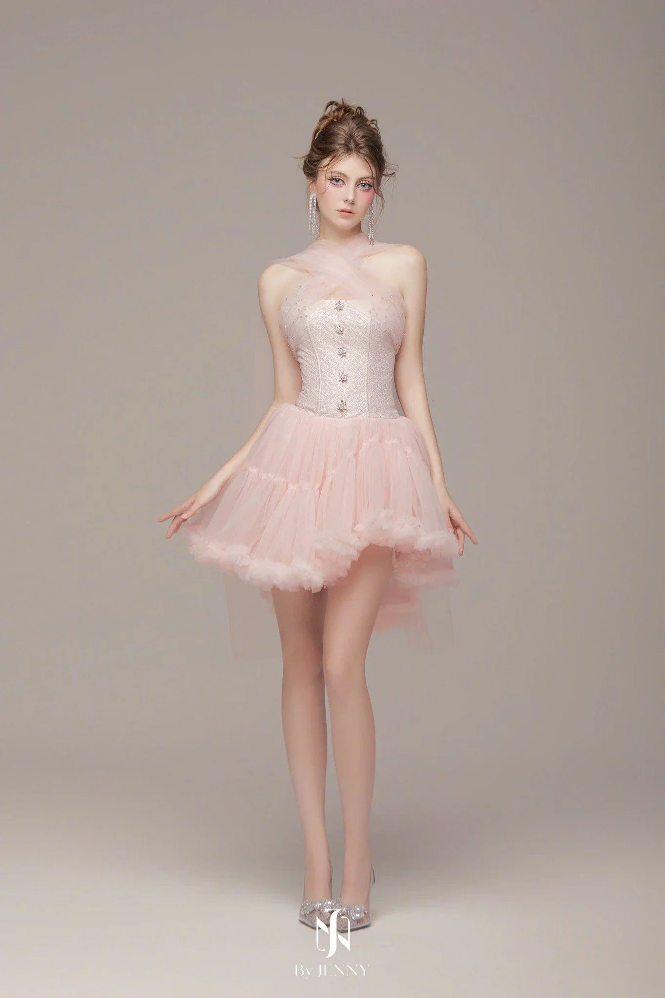 BY JENNY PINK HOLLY MINI DRESS - Image 3