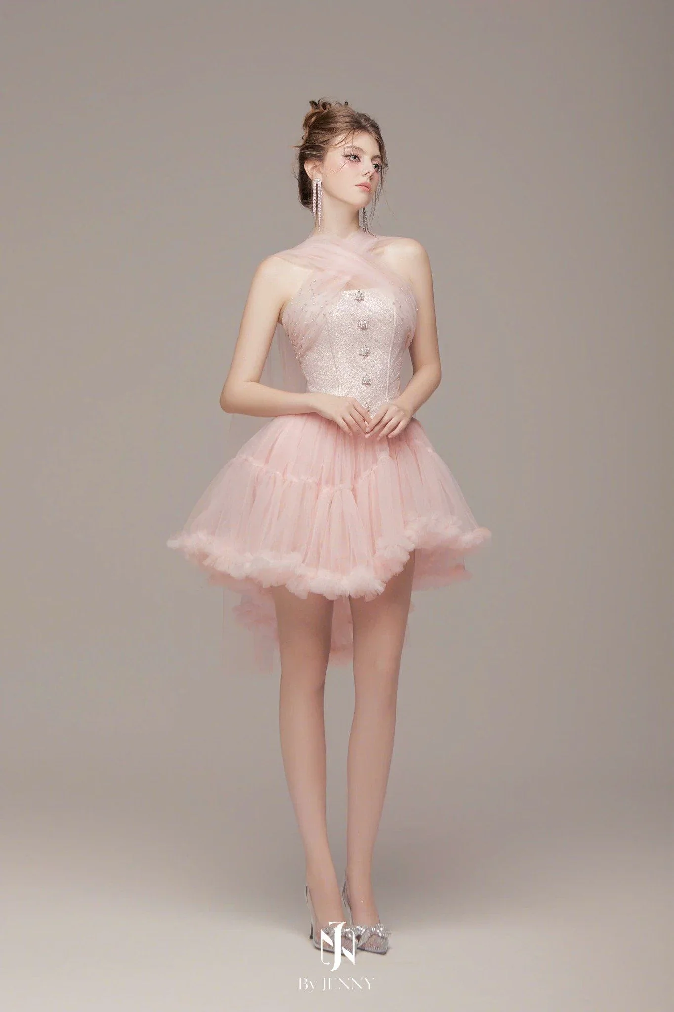 BY JENNY PINK HOLLY MINI DRESS - Image 4