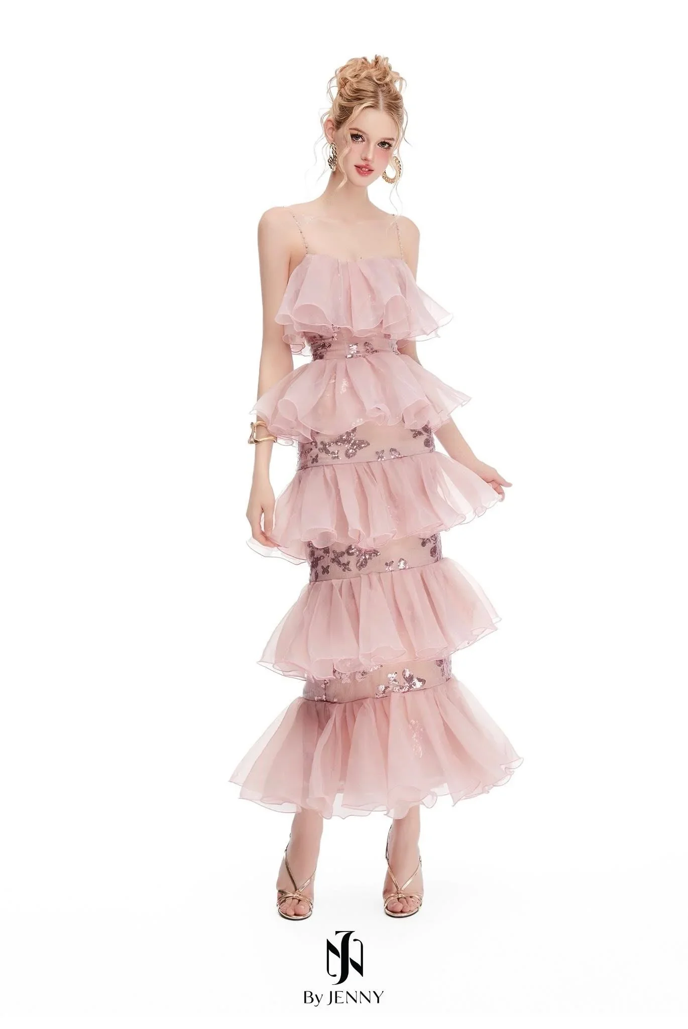 BY JENNY Pink Sapphire Maxi Dress - Image 3
