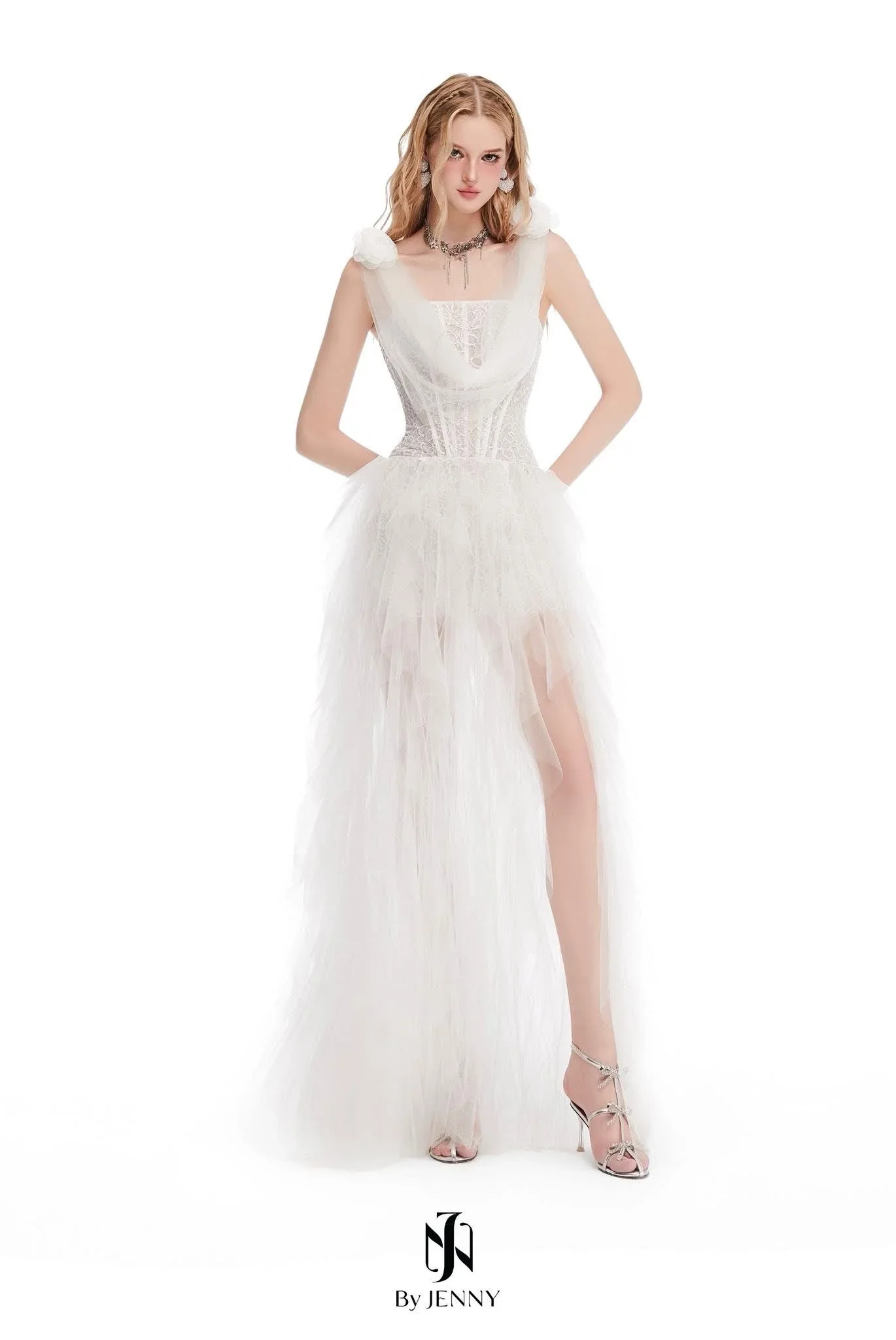 BY JENNY White Rina Maxi Dress - Image 3