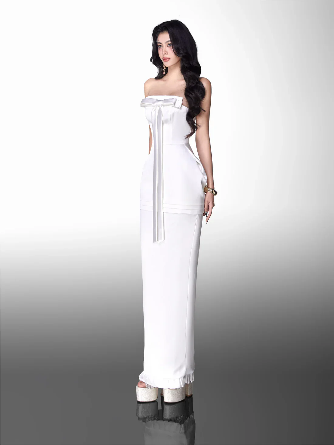 Glam Doll [Best Seller] White bow dress - Image 4