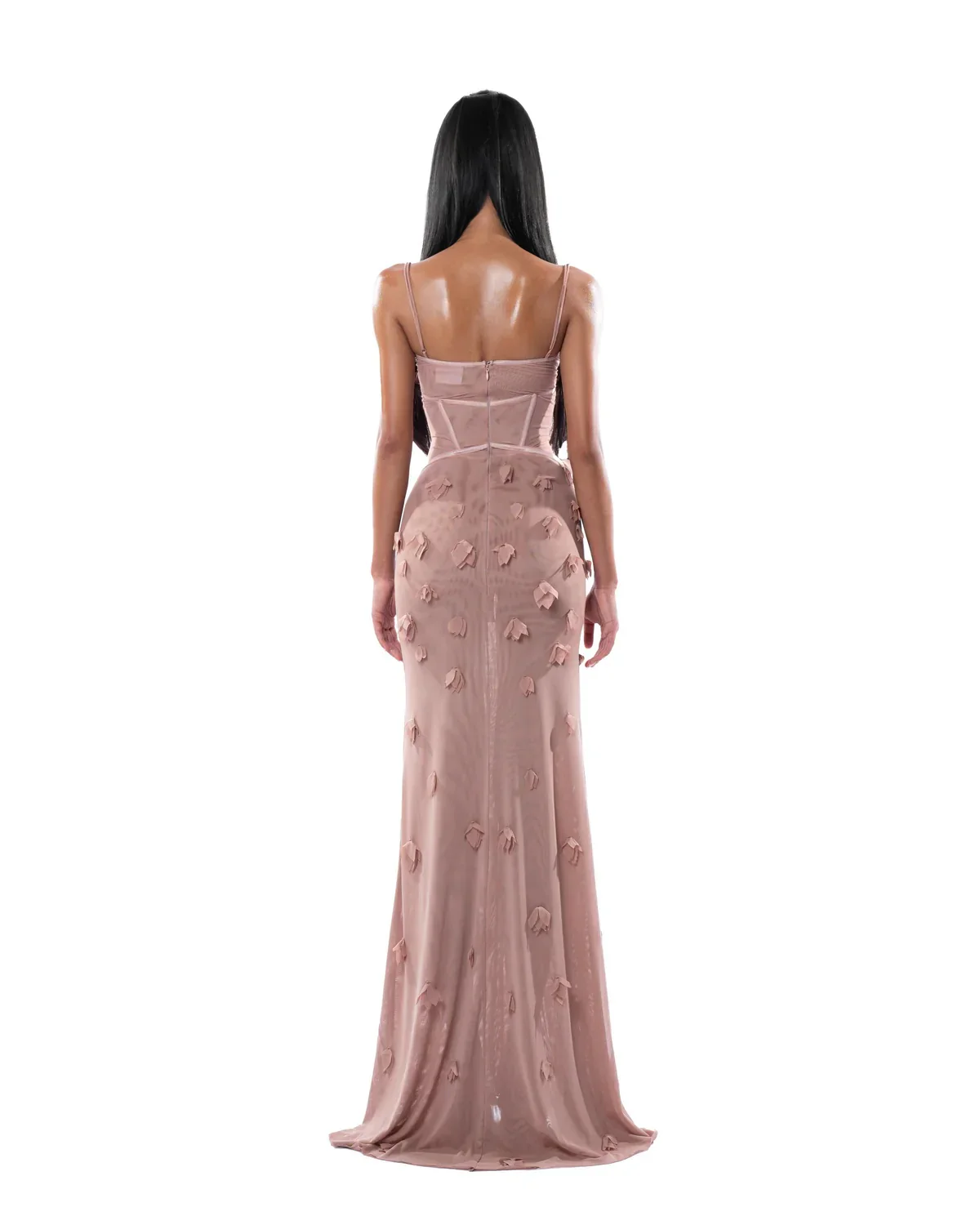 HUELLEY ROSE Pink Lsla Maxi Dress - Image 5