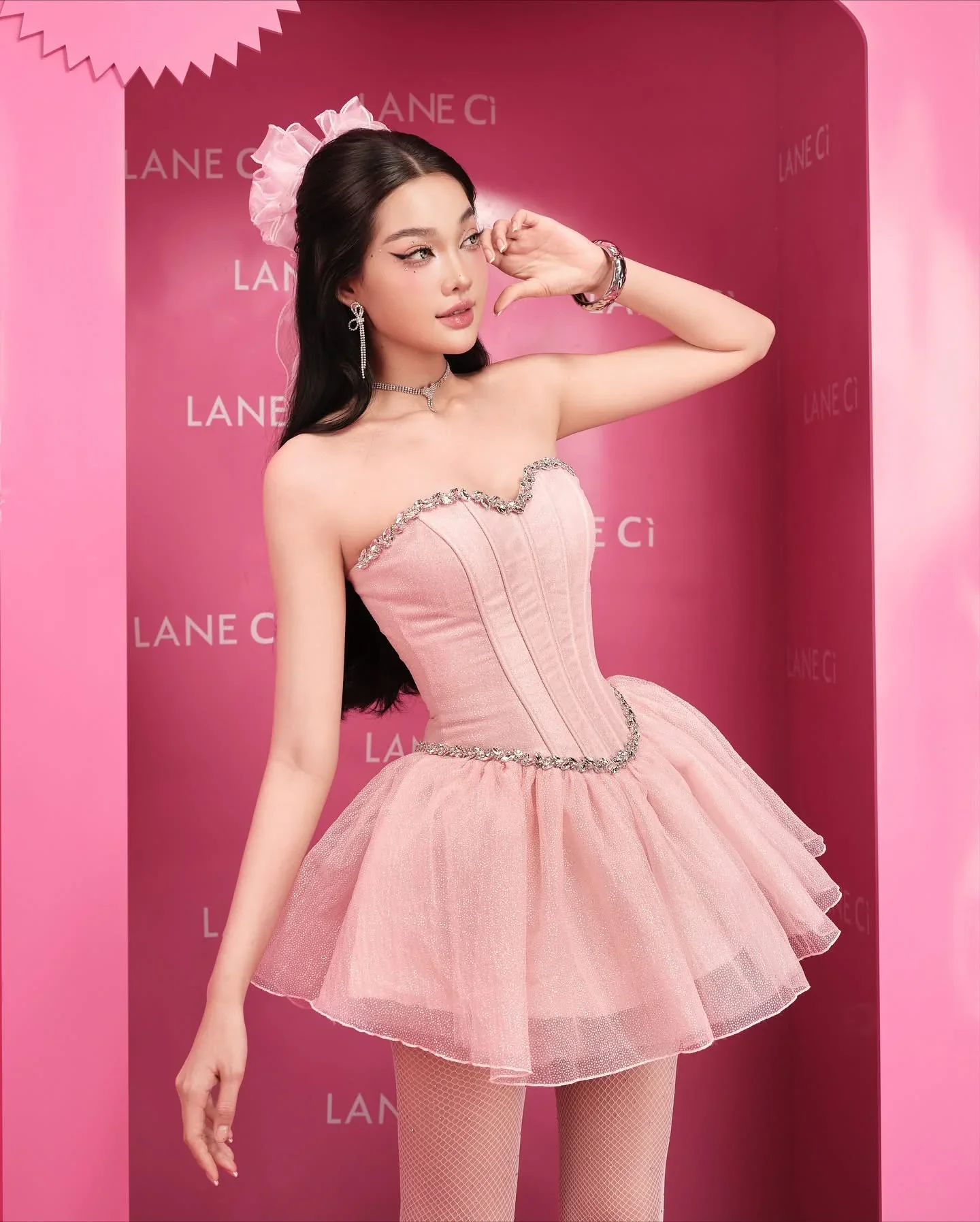 LANE Cì Aurora Dress - Pink - Image 4