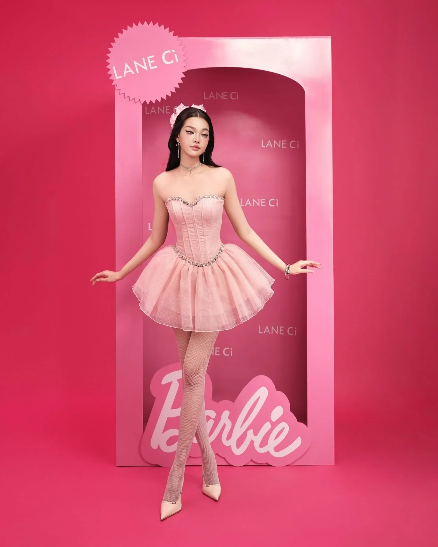 LANE Cì Aurora Dress - Pink - Image 5