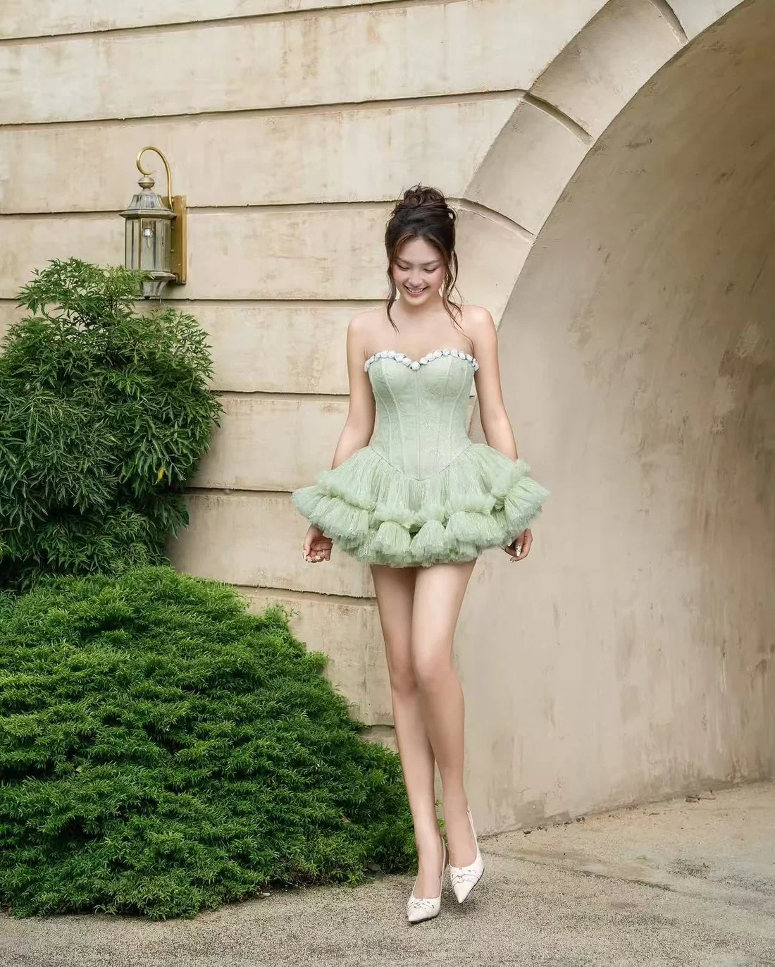 LANE Cì Bloom Dress-Green - Image 2