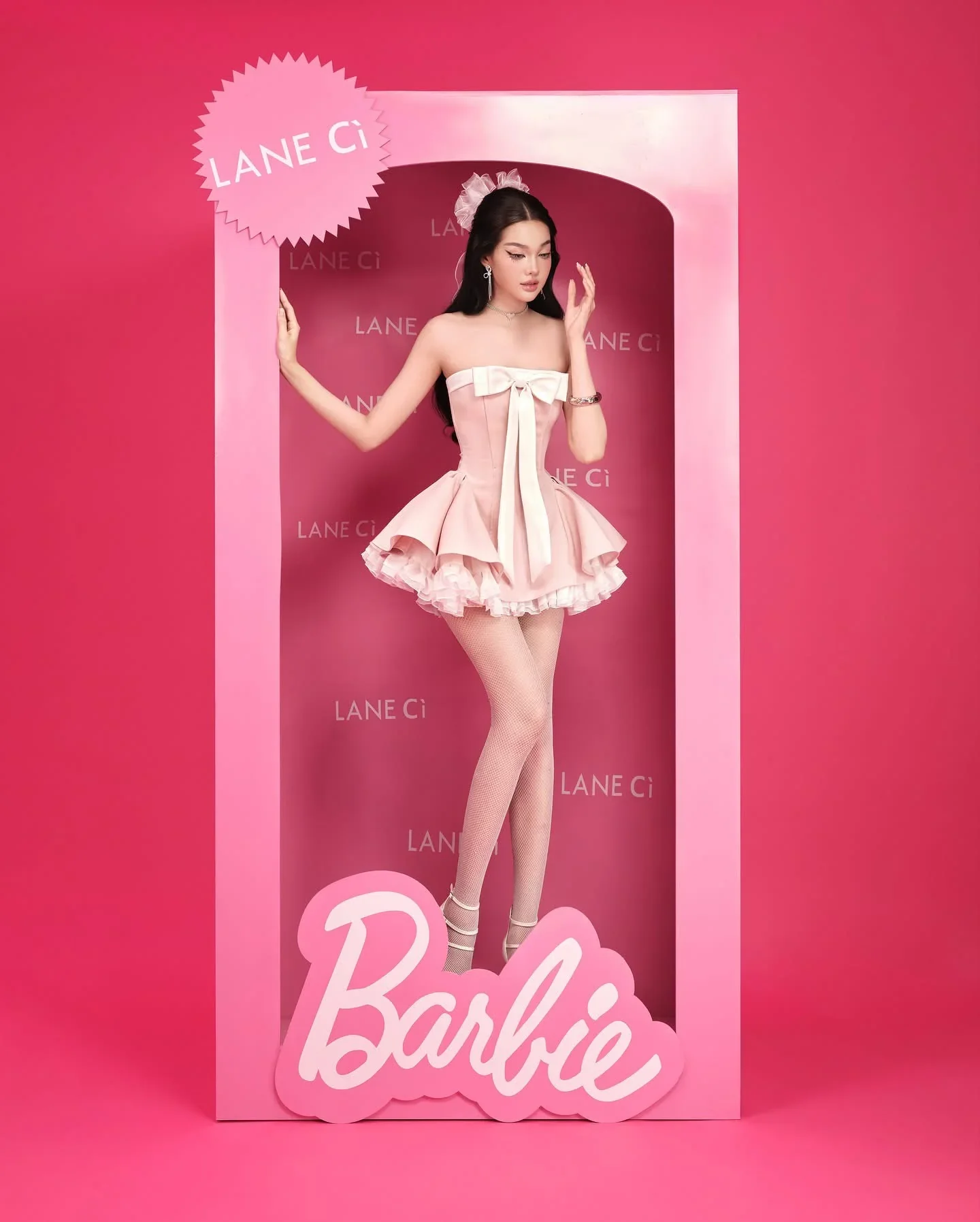 LANE Cì Bunny Dress pink - Image 4
