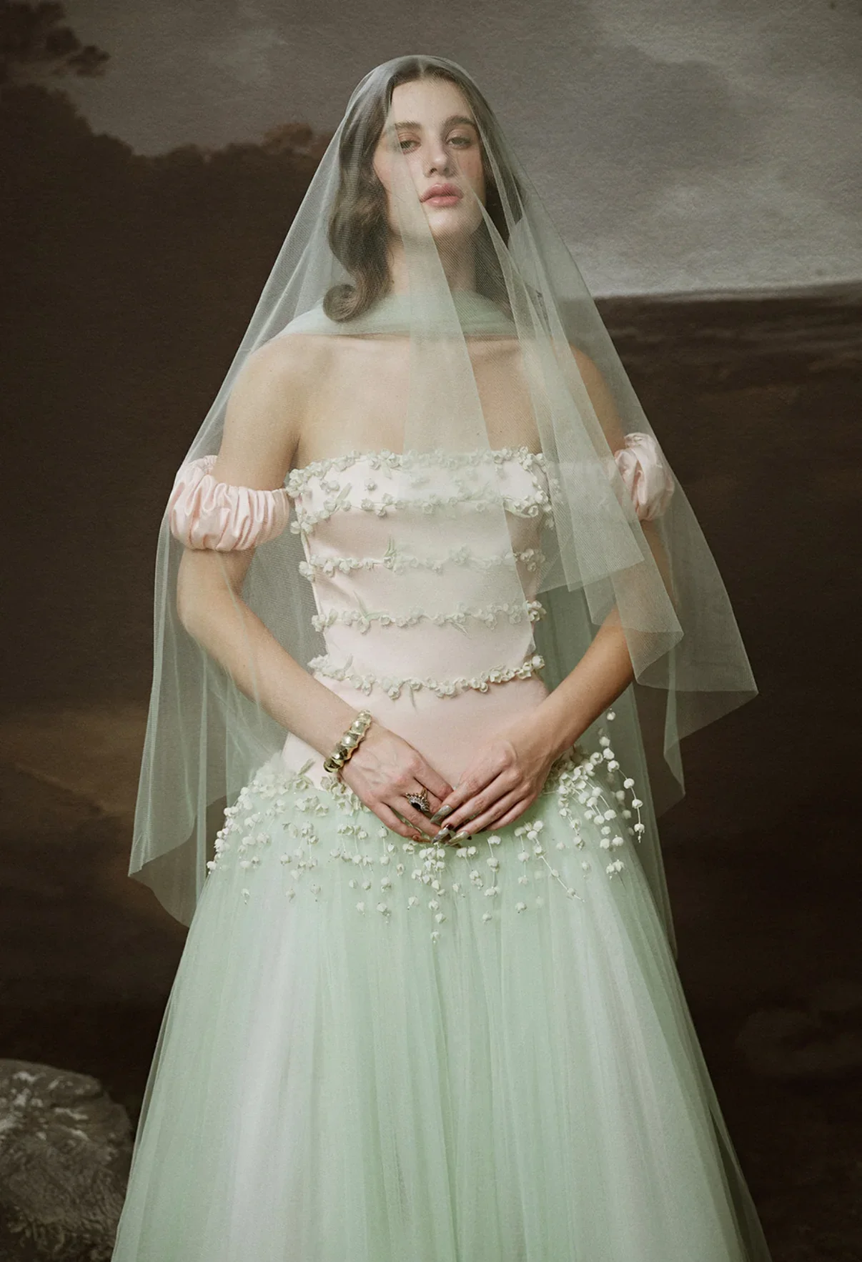 LINH PHUNG Green Persephone Pink Maxi Dress - Image 3