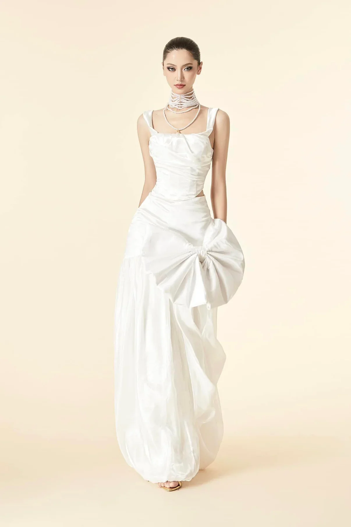 MAEL FEMME WHITE BLACK KELLA TOP DRIZELLA MAXI SKIRT