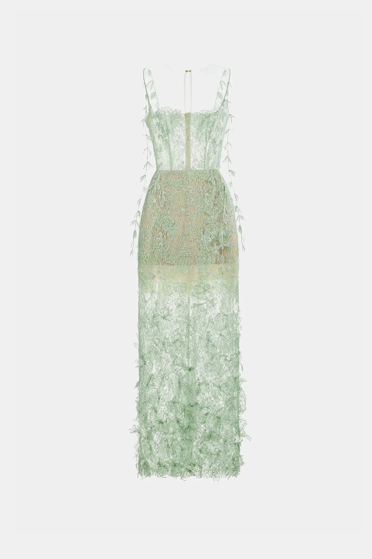 MONTSAND Beaded Lace Pencil Dress - Green