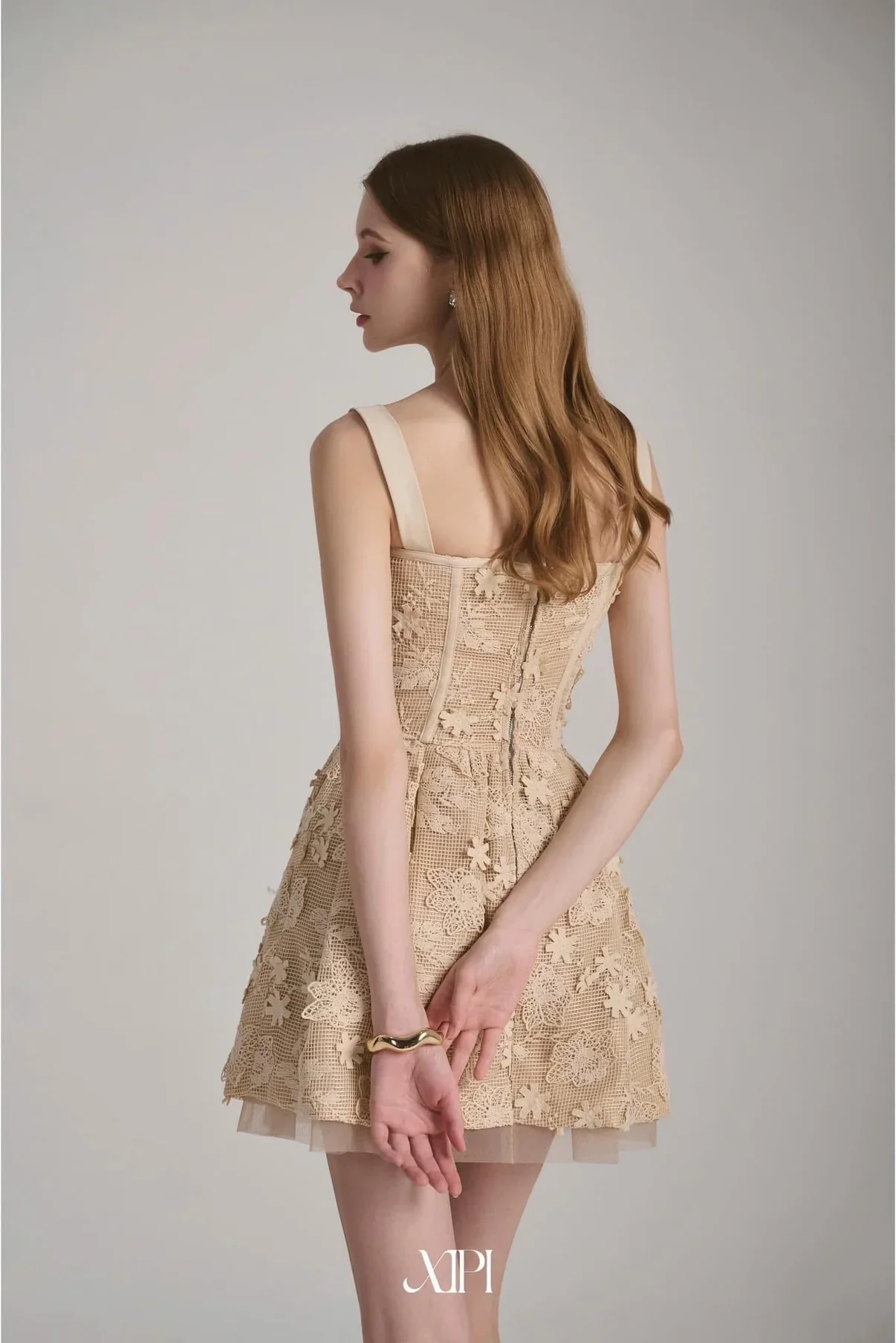 Xipi Nude Bernice Mini Dress - Image 3