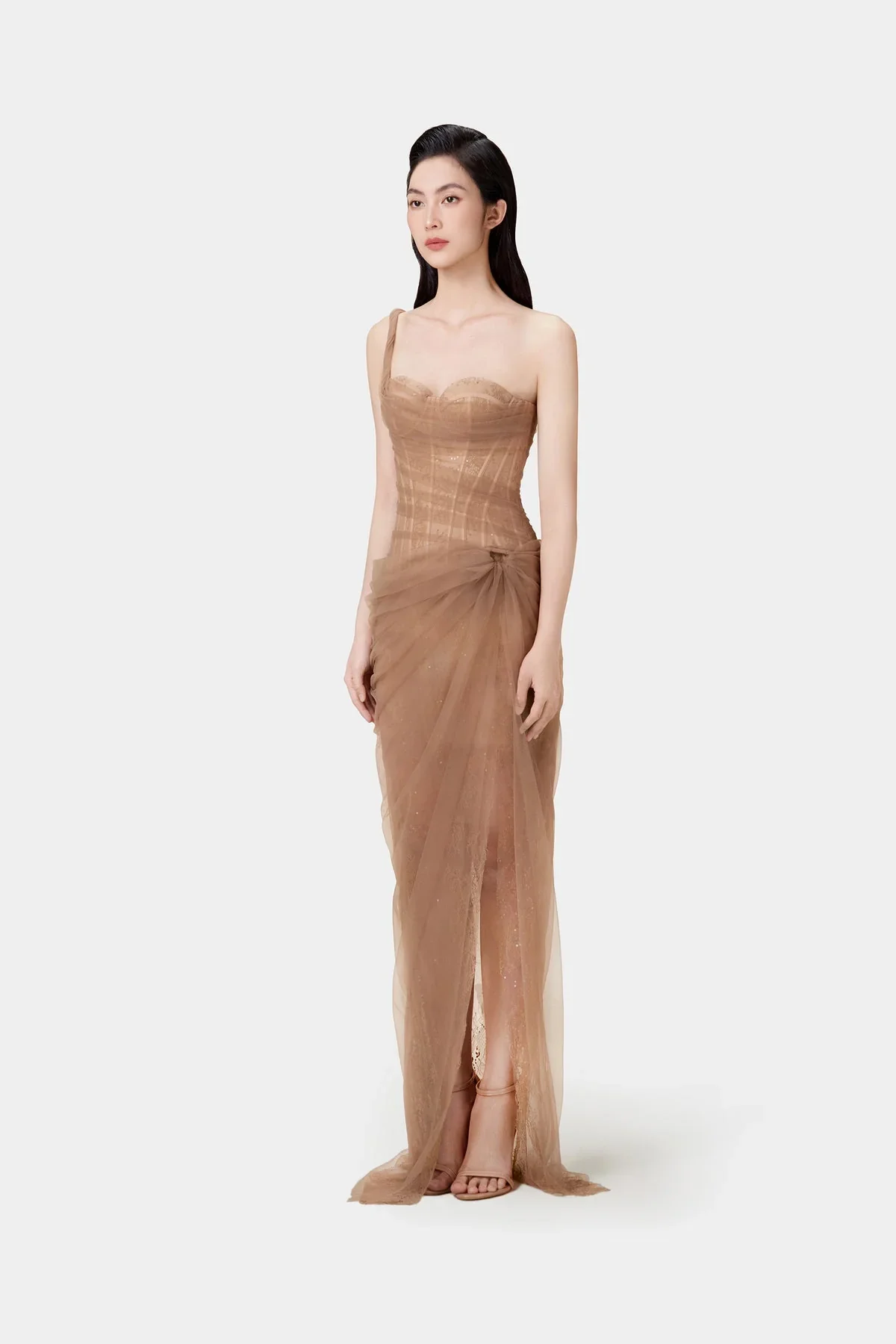 MONTSAND Brown Mara Maxi Dress