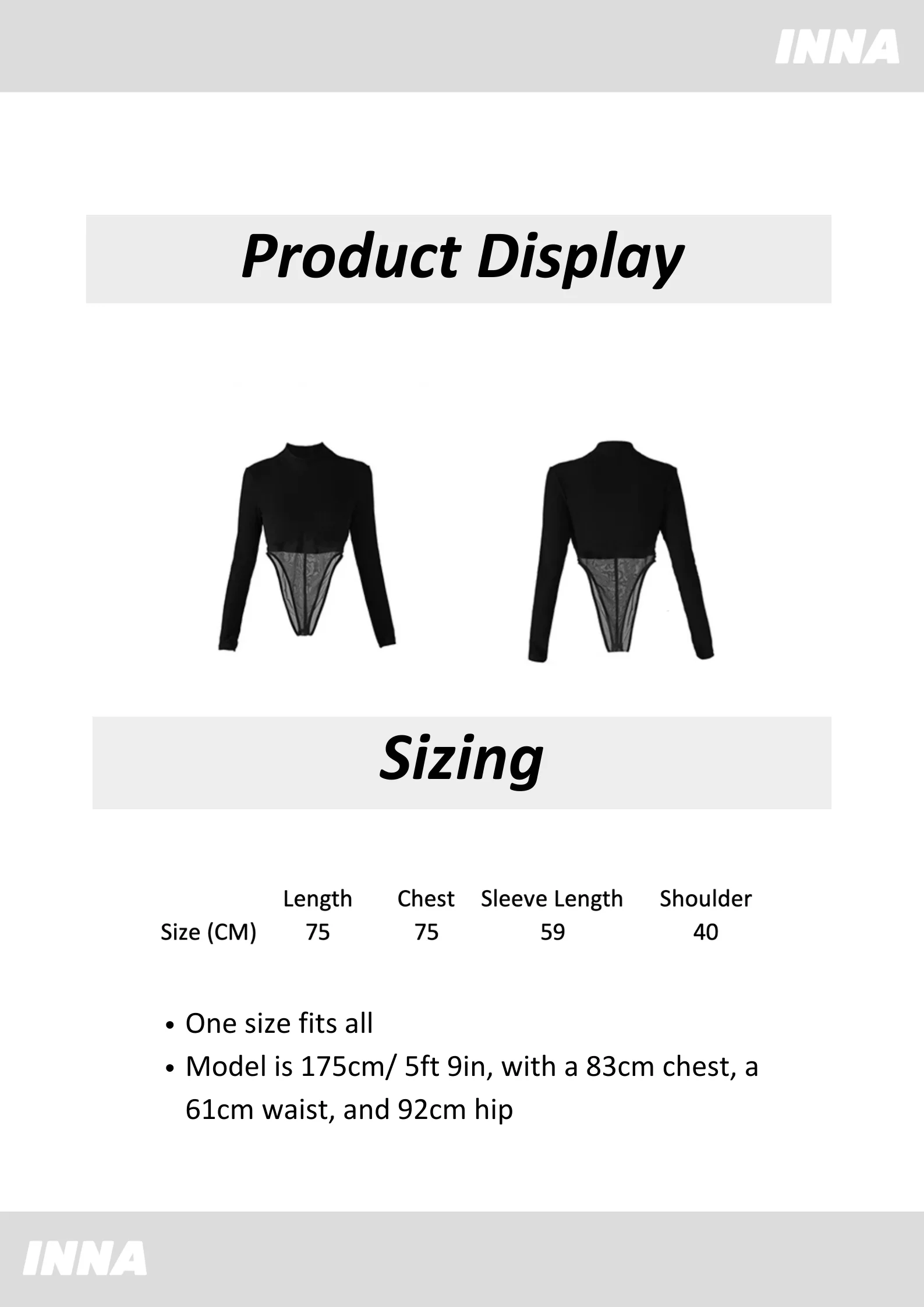 Agent in Black - Cutout Mesh Bodysuit - Image 3