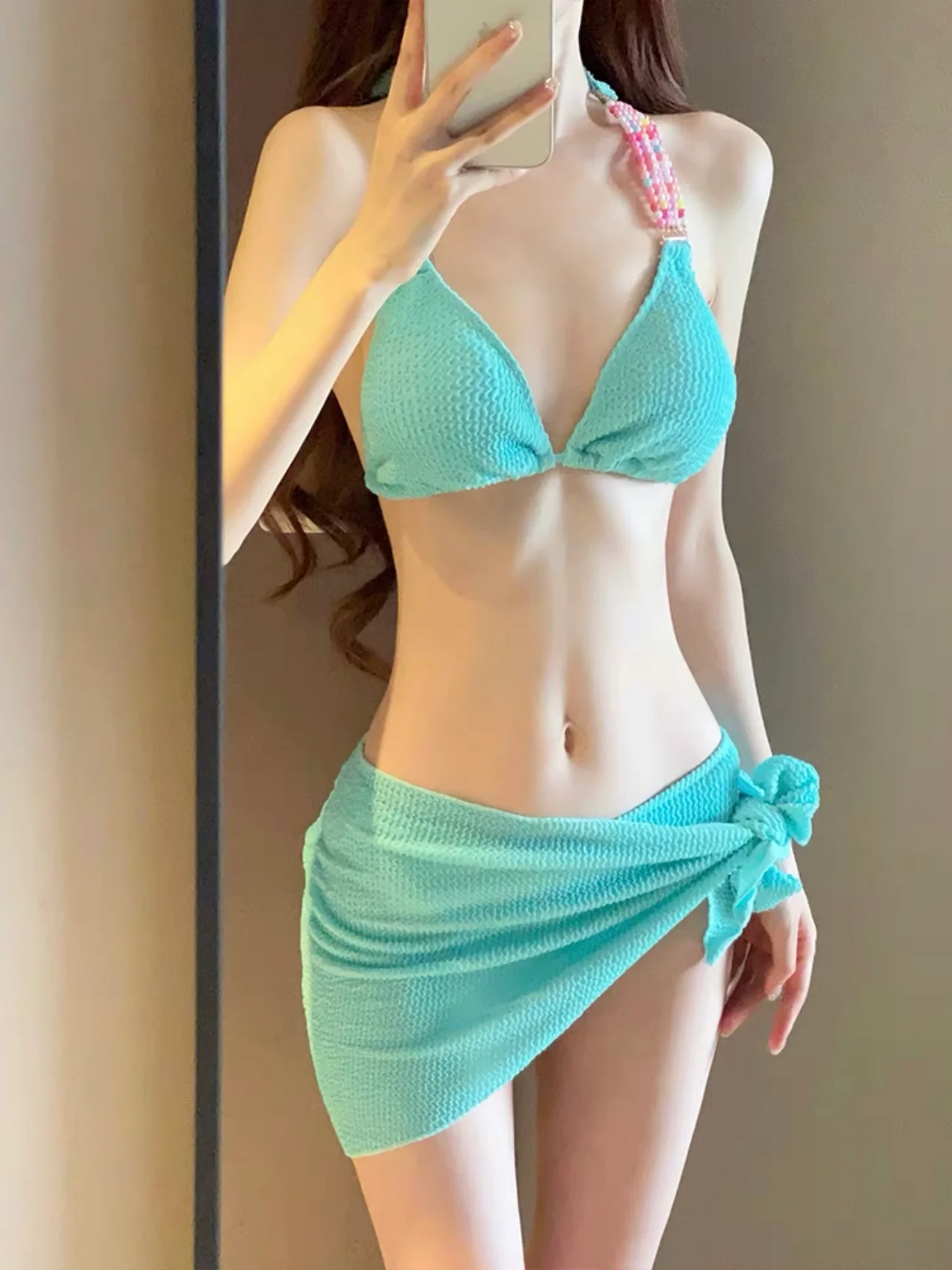 'Aqua Breeze' - Beaded Bikini - Image 3
