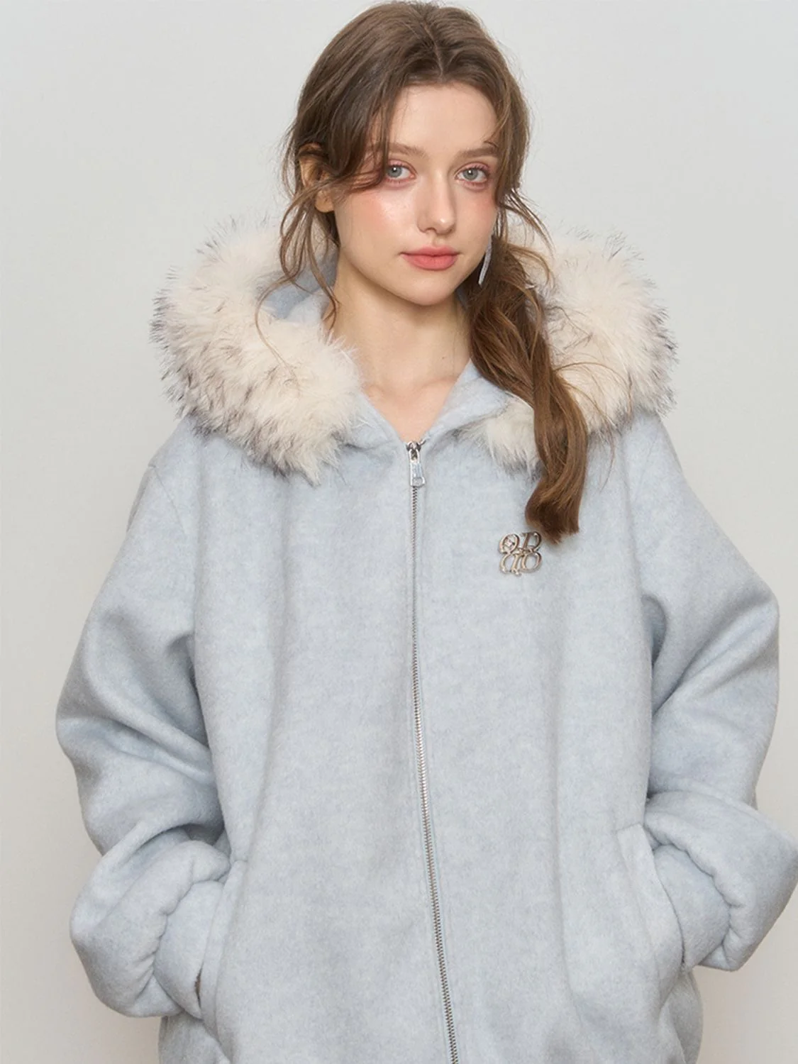 Arctic Luxe Fur Hood Zip Jacket