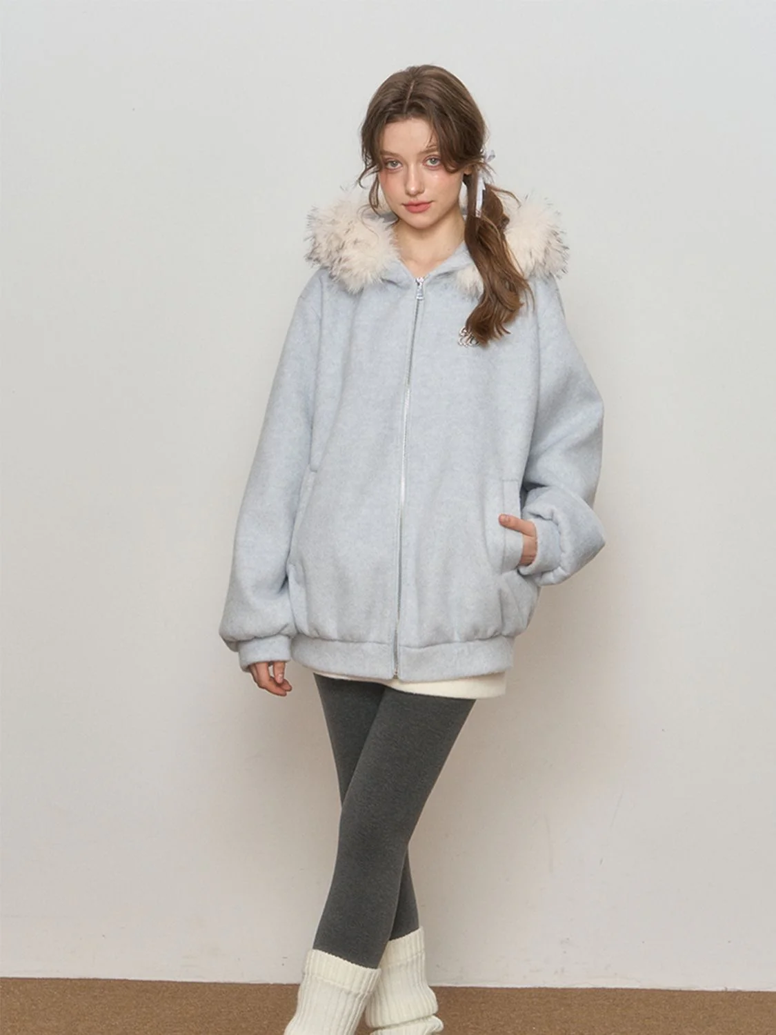Arctic Luxe Fur Hood Zip Jacket - Image 3