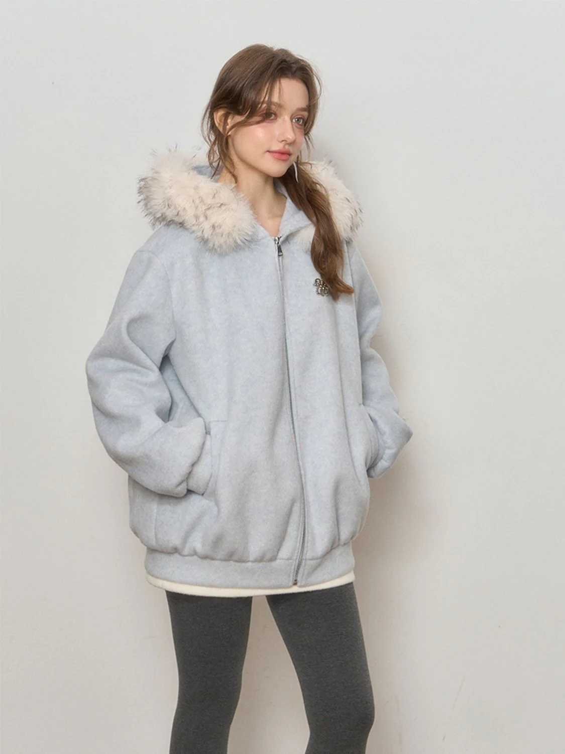 Arctic Luxe Fur Hood Zip Jacket - Image 4