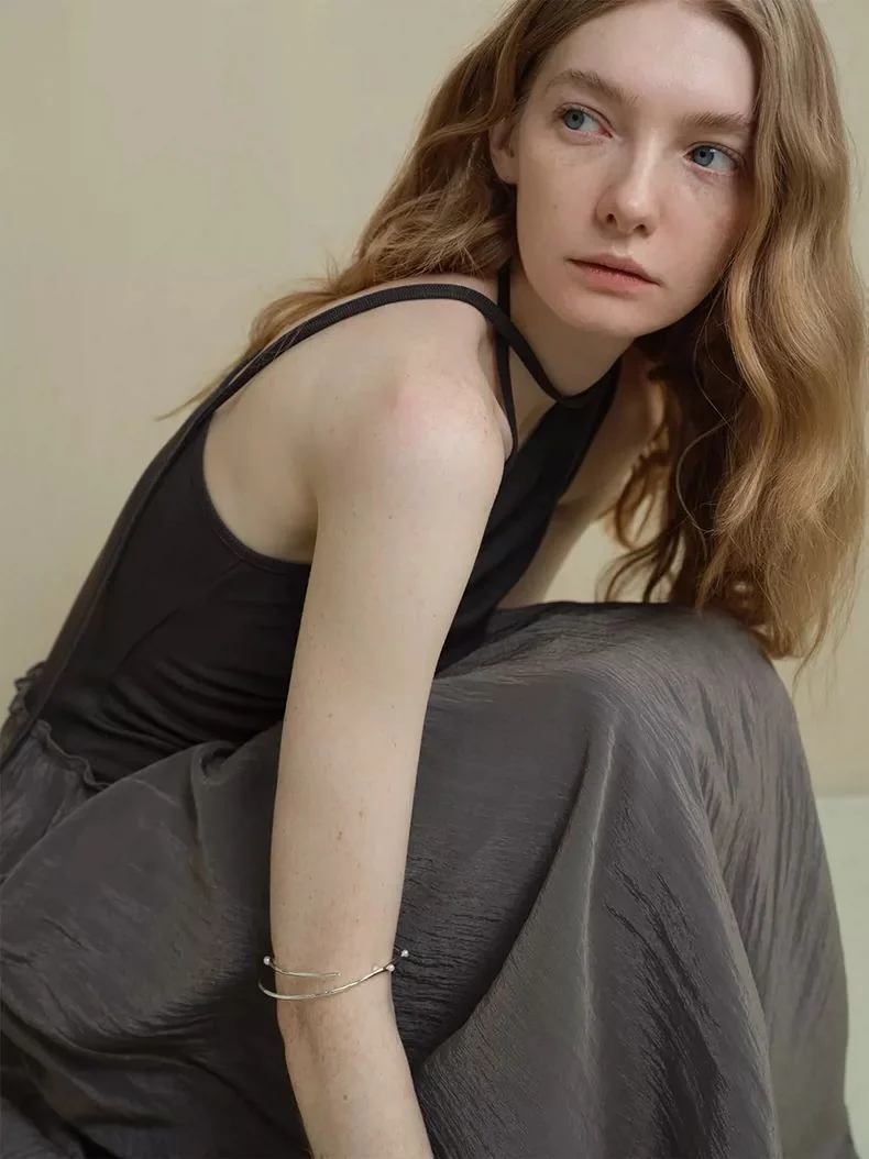 Asymmetric Patchwork Dress with Artistic Ruching - Image 4