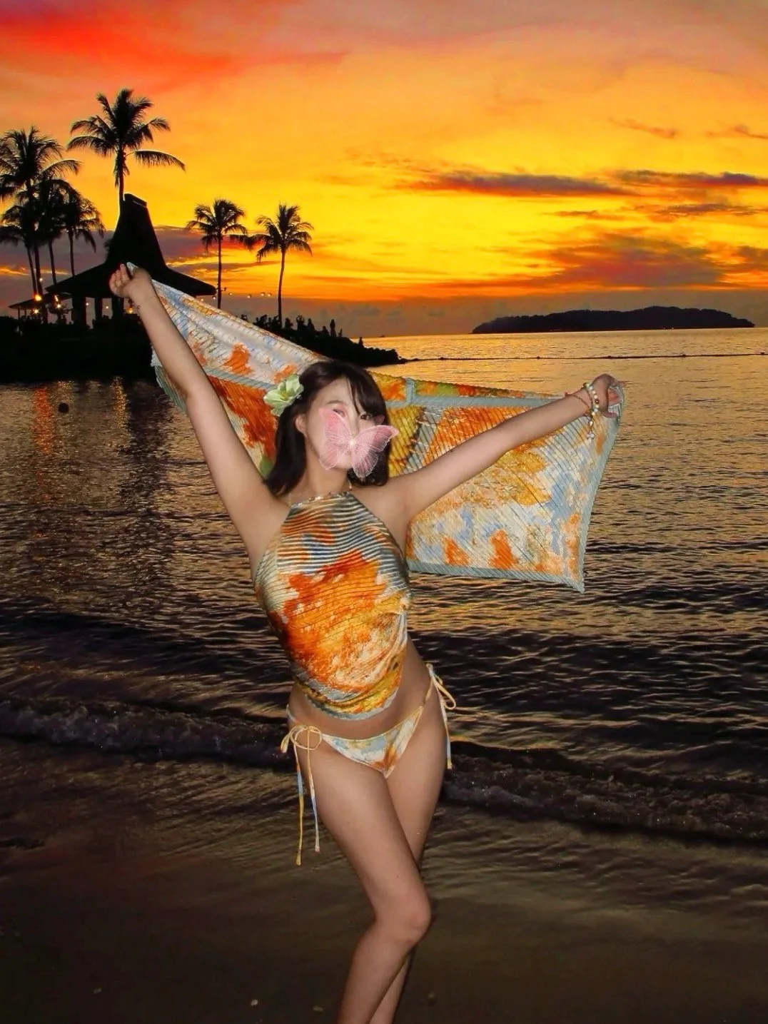 Aurora Flame 3-Piece Swimsuit Set - Image 2