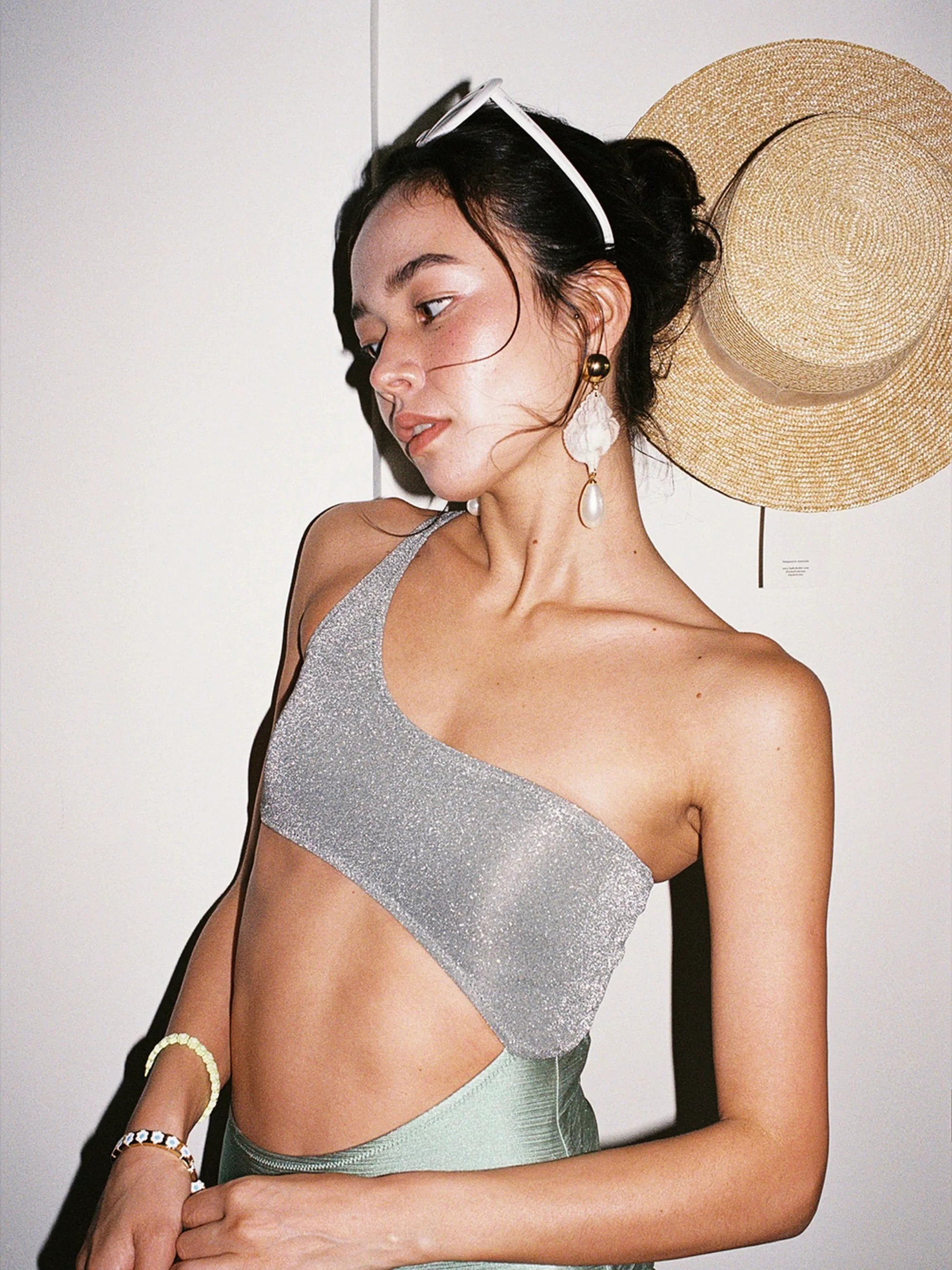'Bali Disco Nights' - Silver Glittery Swimsuit - Image 2