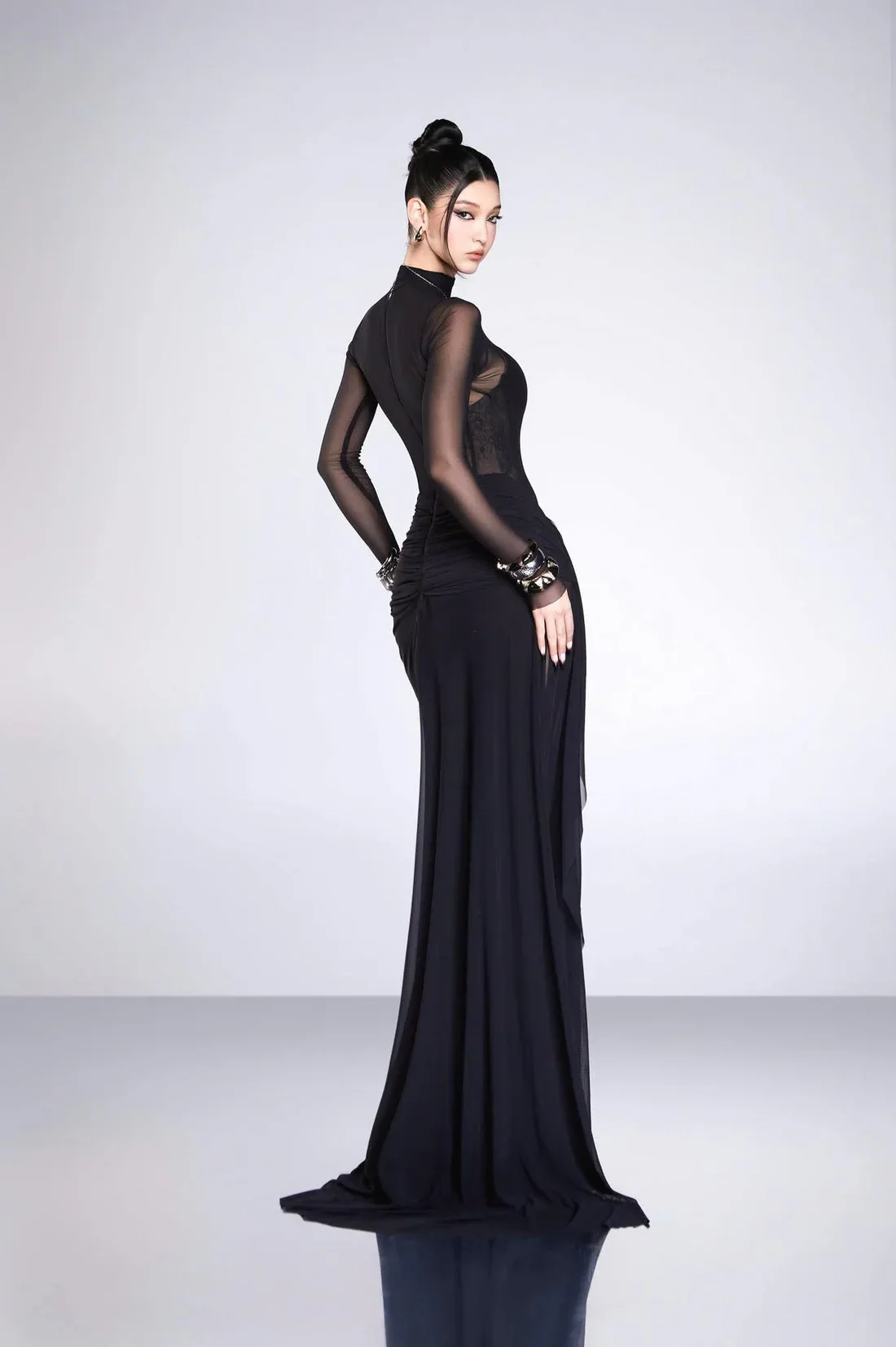 Bandage Dress Corset slit fishtail dress - Image 4