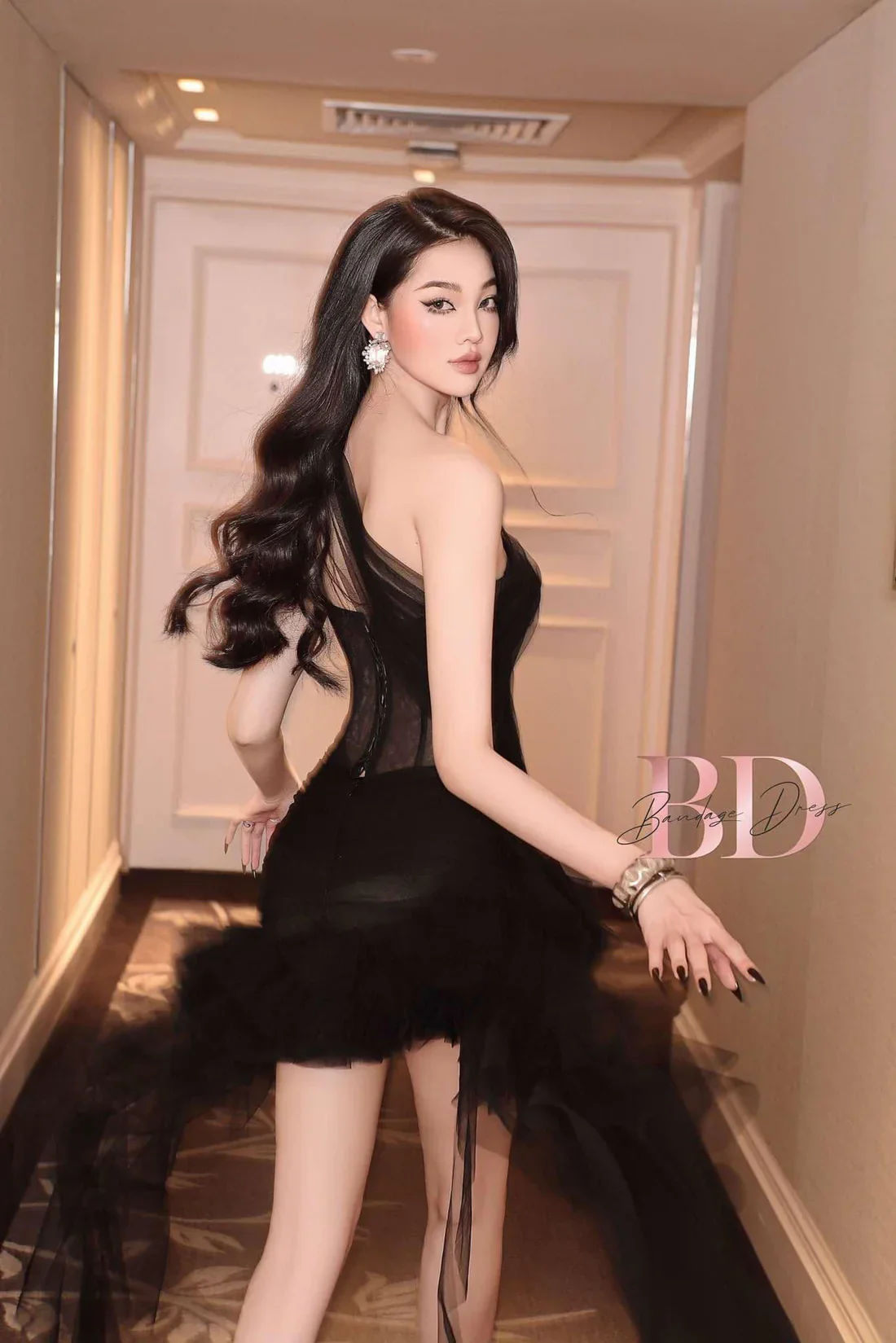 Bandage Dress Light gauze trailing dress - Image 3