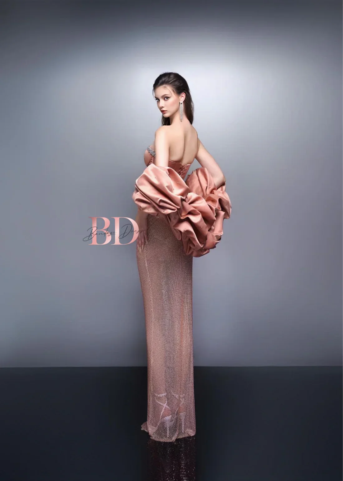 Bandage Dress Pink Diamond Set - Image 2