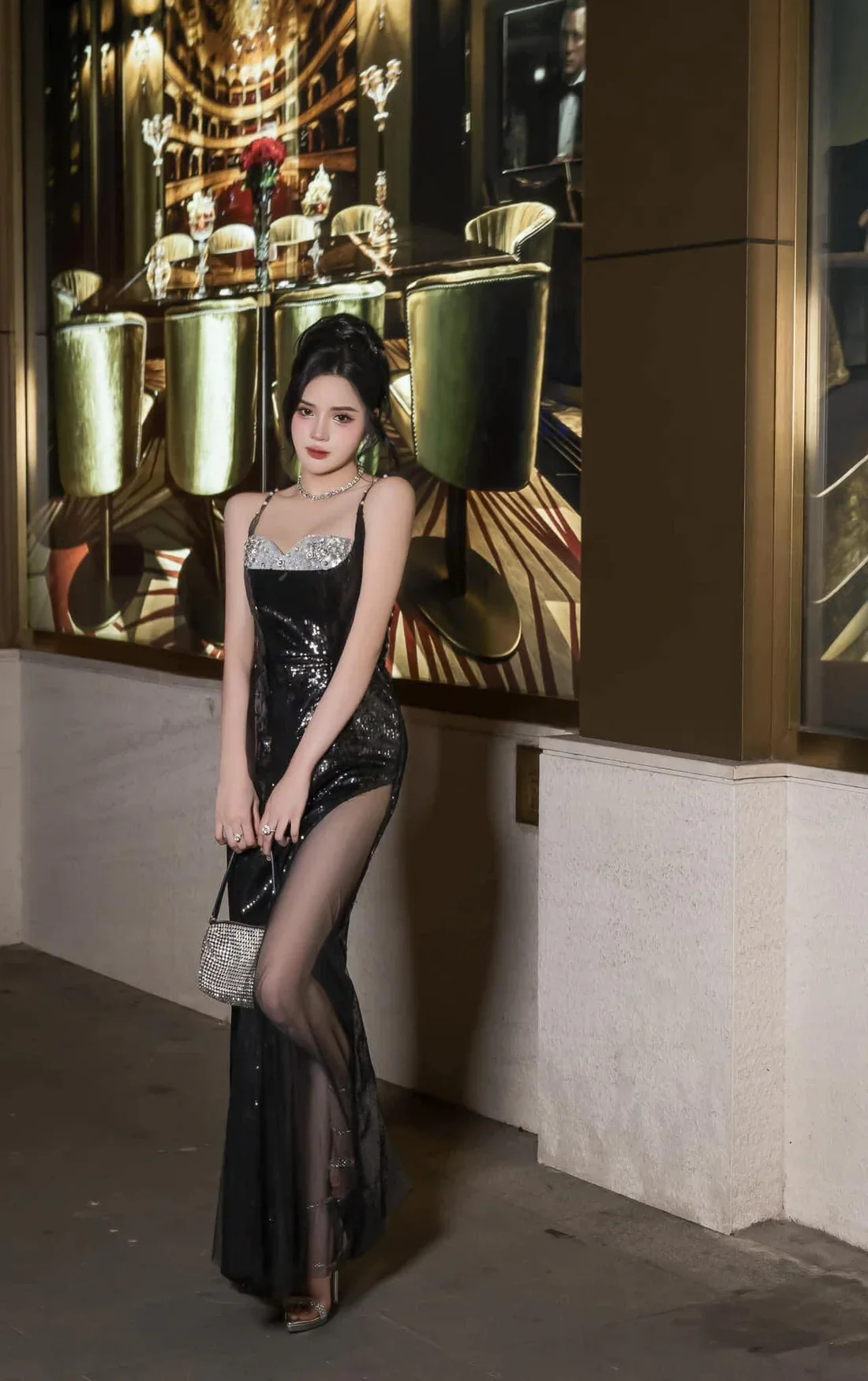 Bandage Dress Shiny slit dress - Image 7