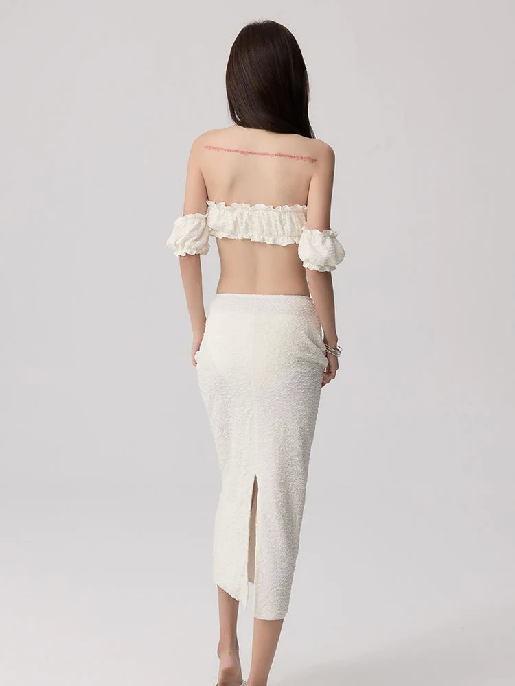 Beach Pearl - White 3-Piece Bikini Set - Image 3