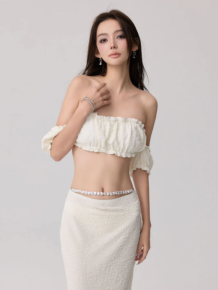 Beach Pearl - White 3-Piece Bikini Set - Image 4