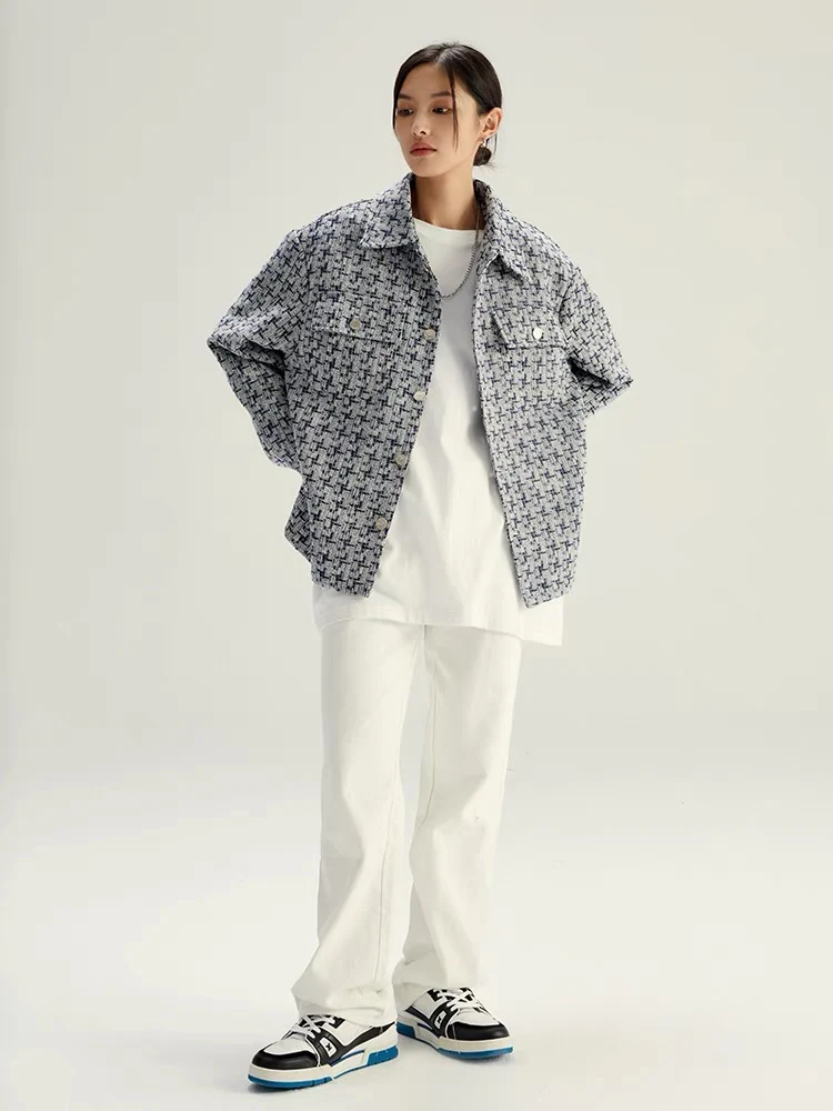 Blue Plaid Shirt Jacket - Image 3