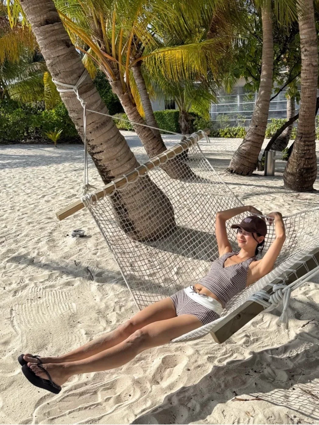 Brown Gingham Halter Bikini Set - Image 7