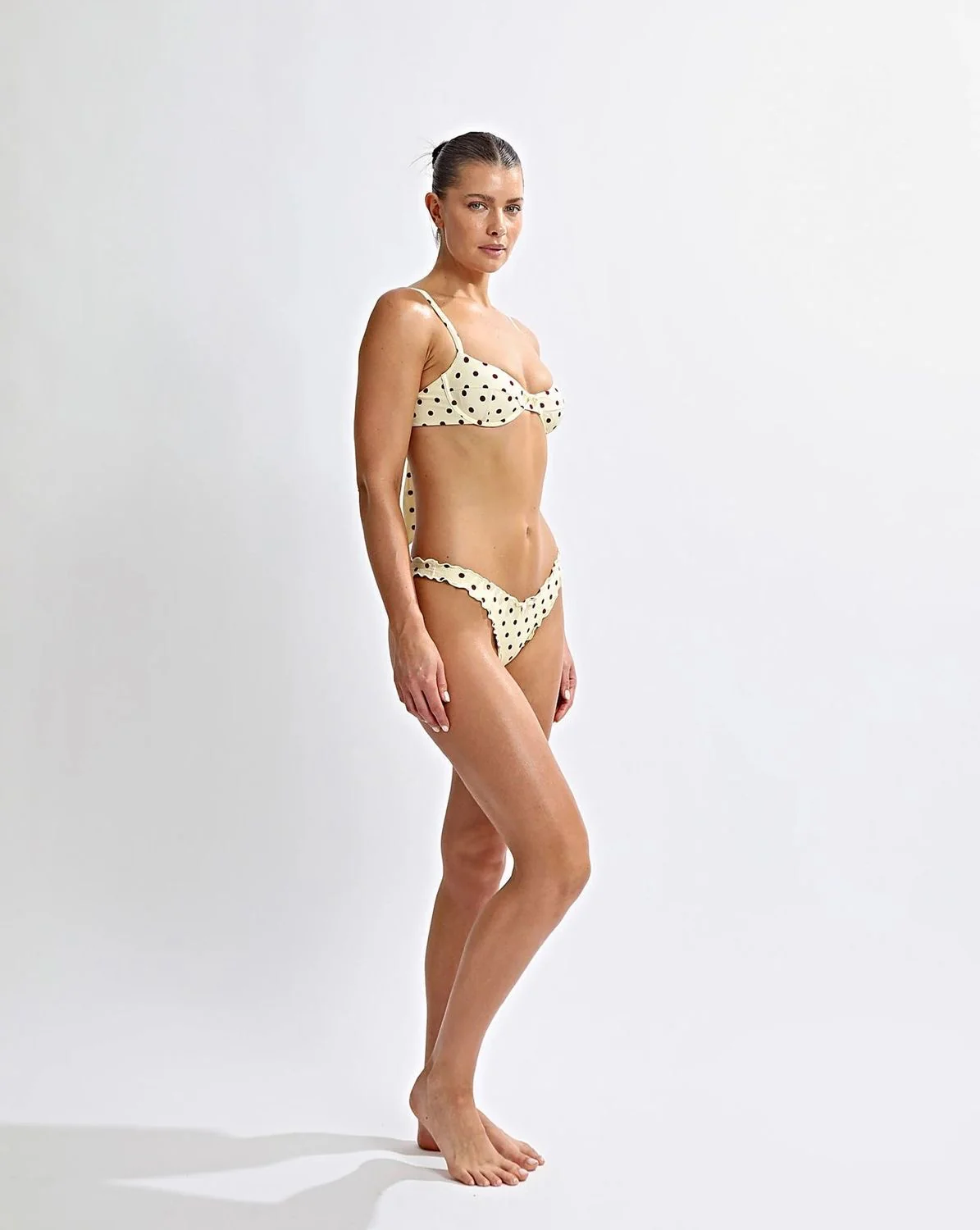 Buttercream Polka Dot Bikini Set - Image 4