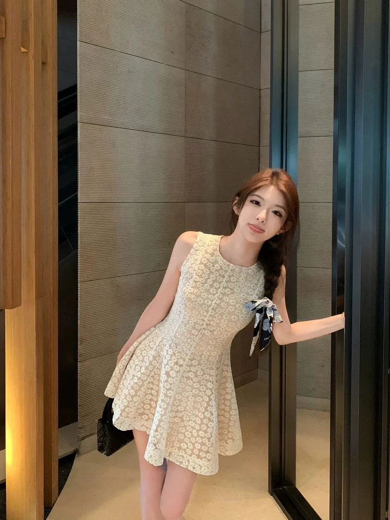 Daisy Lace Fit & Flare Dress - Image 2