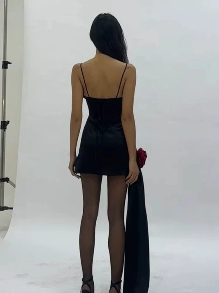 Dark Roses in Snow - Rose Ribbon Dress - Image 4