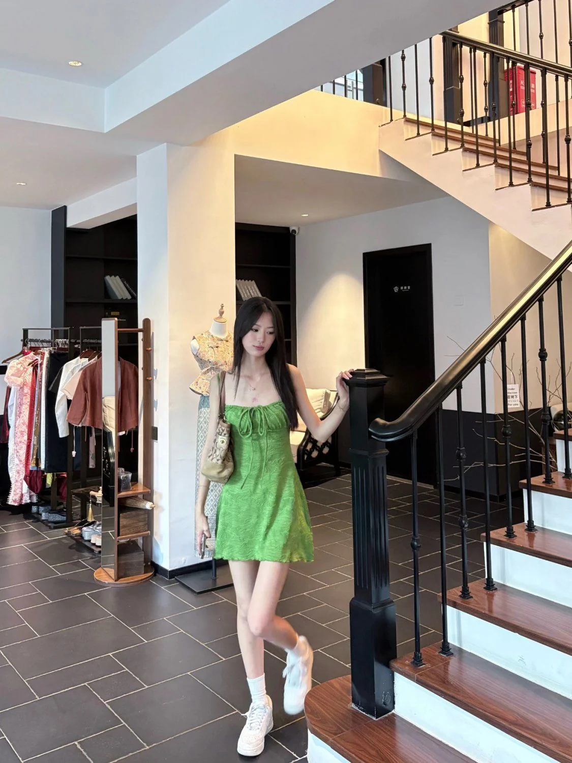Emerald Breeze Textured Swim Dress - Image 4