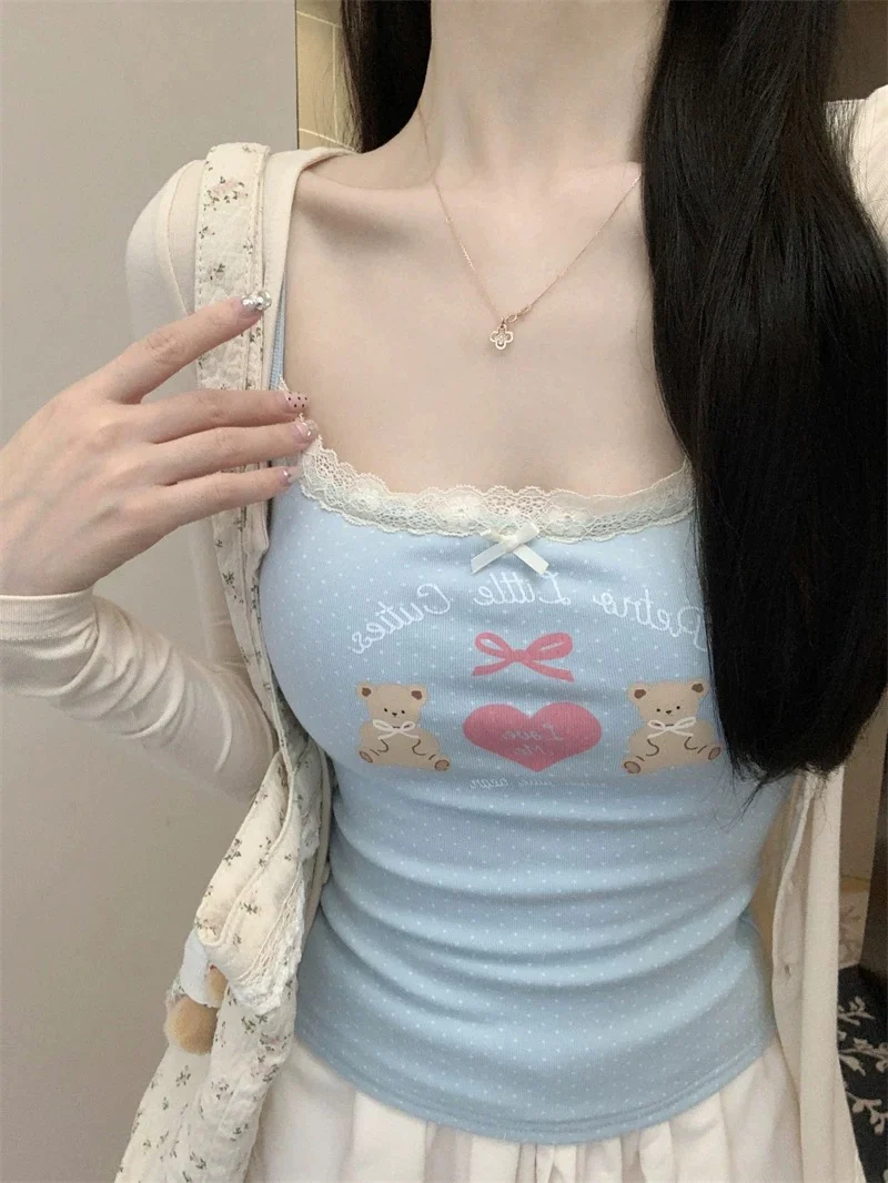 Exquisite Lace Halter Padded Cami Top - Image 3