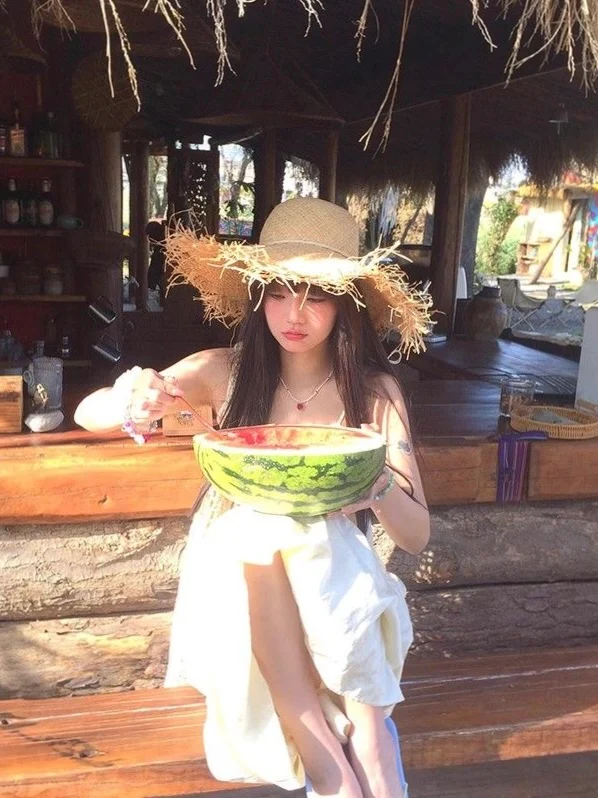 Frayed Straw Sun Hat - Image 3