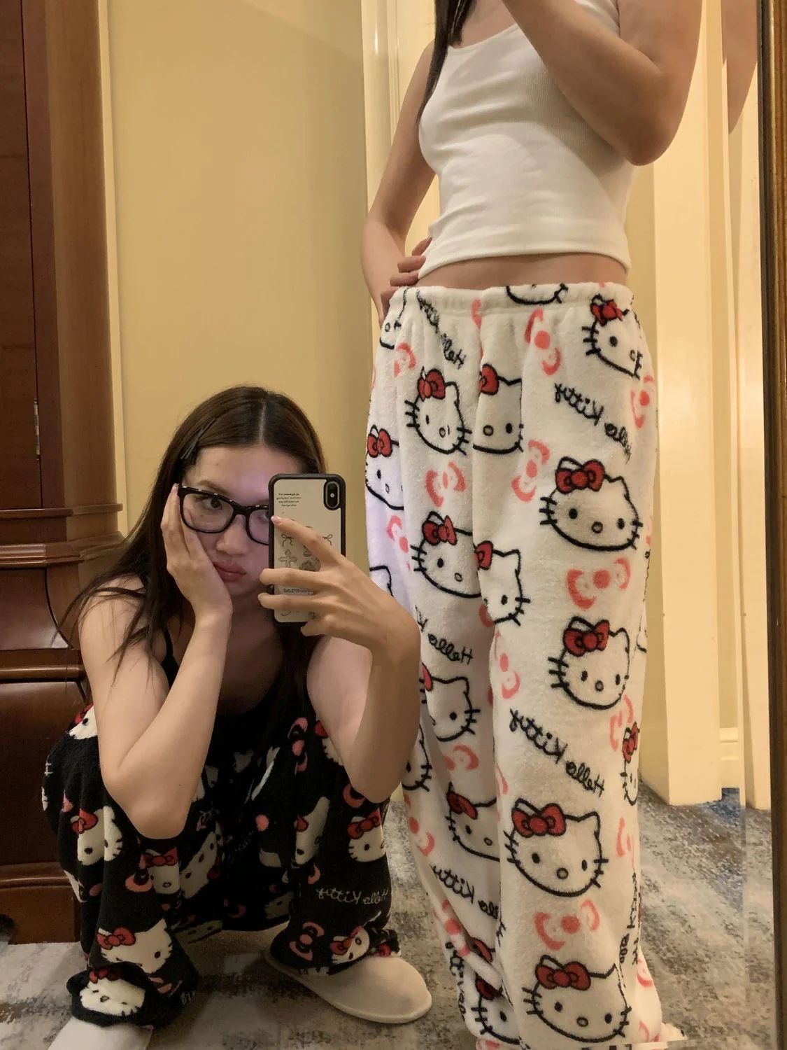 Hello Kitty Plaid Flannel Pajama Pants | Soft Fleece Y2K Lounge Trousers - Image 6