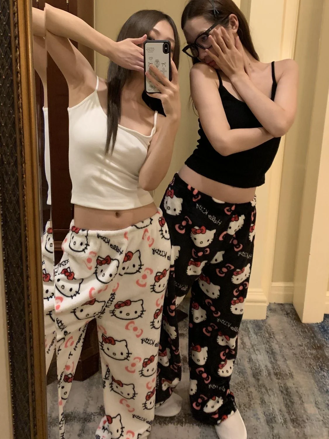 Hello Kitty Plaid Flannel Pajama Pants | Soft Fleece Y2K Lounge Trousers - Image 7