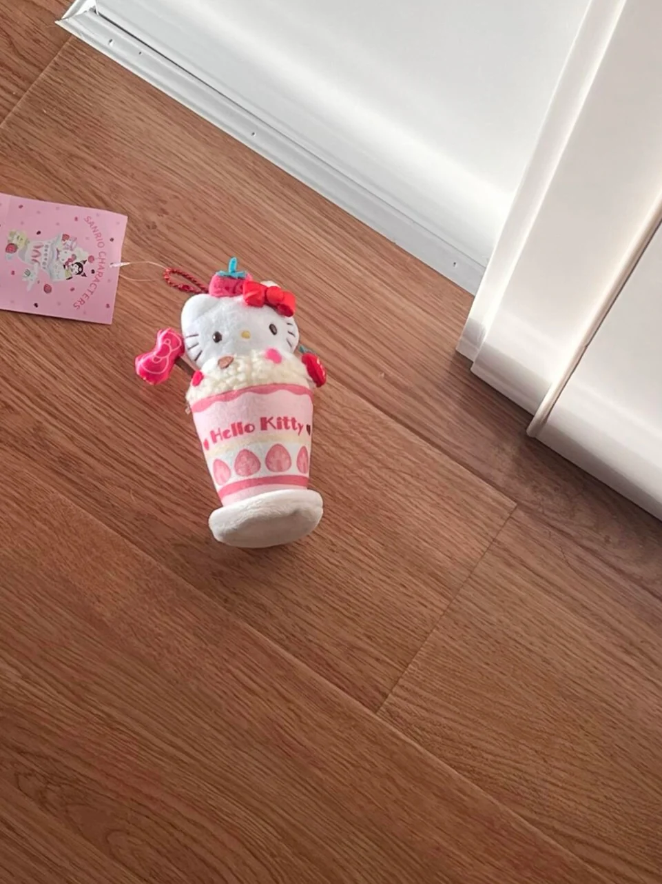 🍓 Pink Strawberry Cupcake Hello Kitty | Kawaii Sanrio Charm | Cute Dessert-Inspired Collectible - Image 2