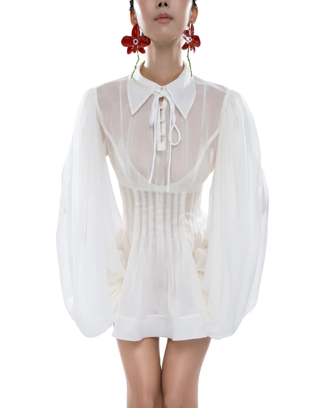 Huelleyrose Charlotte Dress-Cream - Image 2