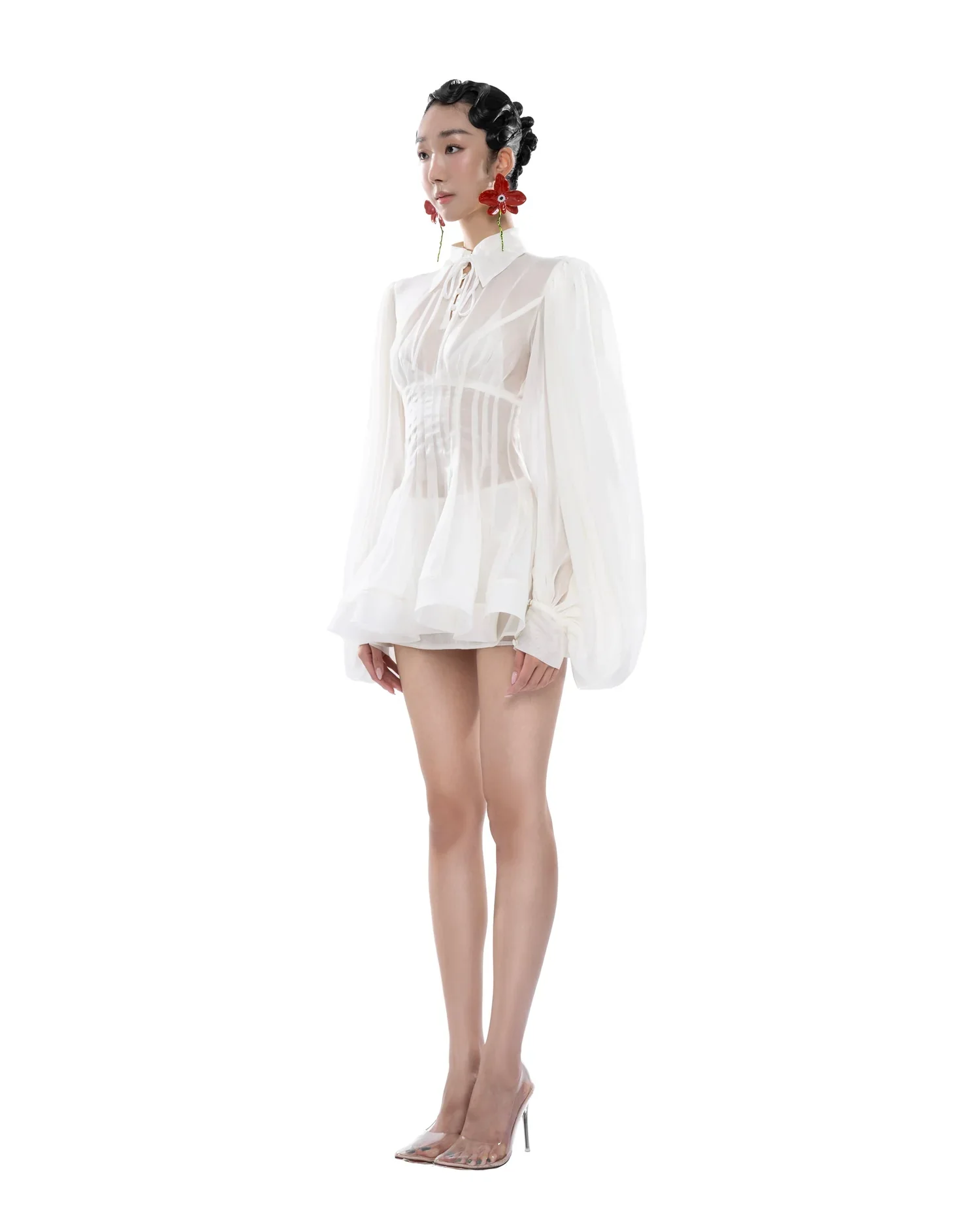 Huelleyrose Charlotte Dress-Cream - Image 3