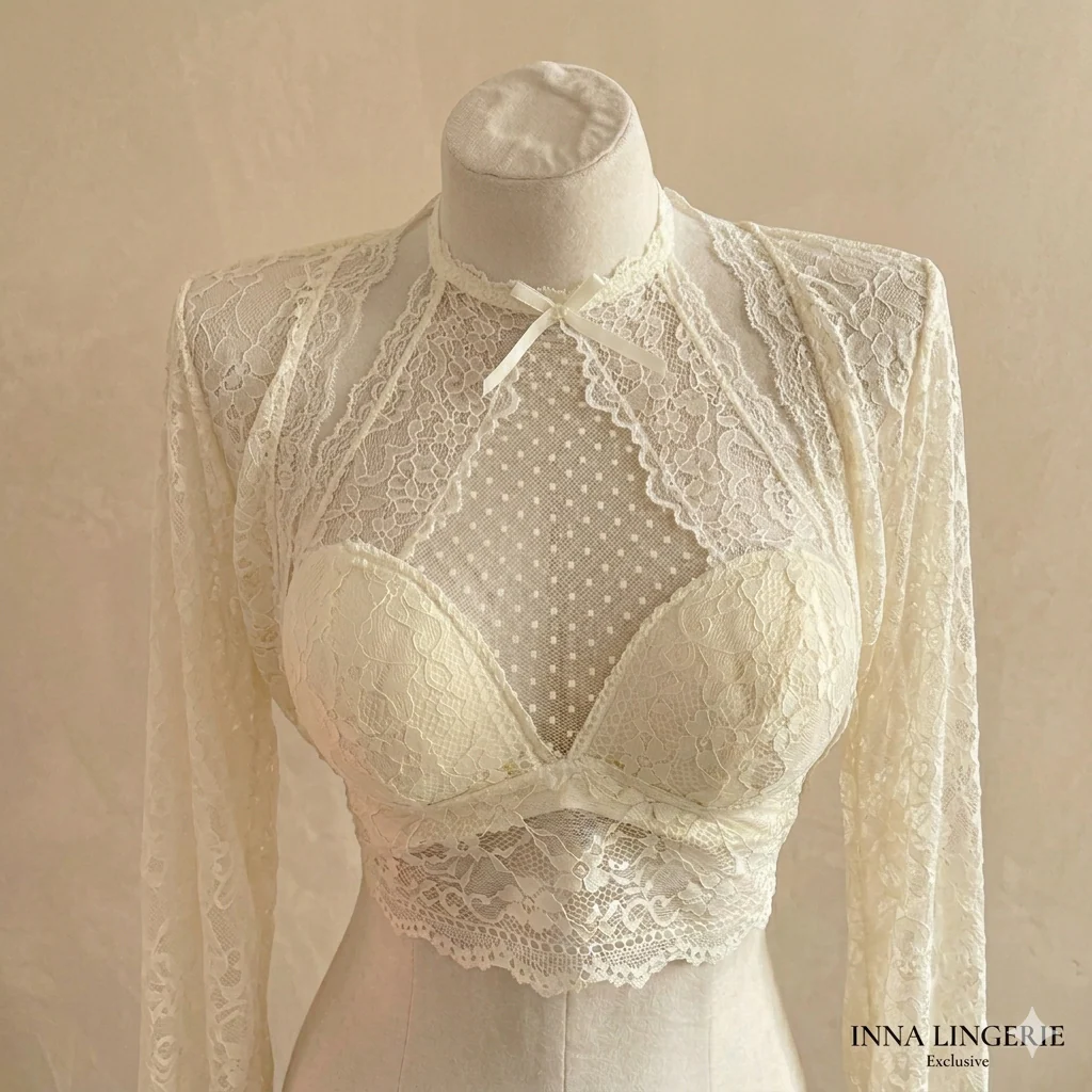 INNA Exclusive: The Breathable Latex-Padded Lace Halter Bralette - Image 6