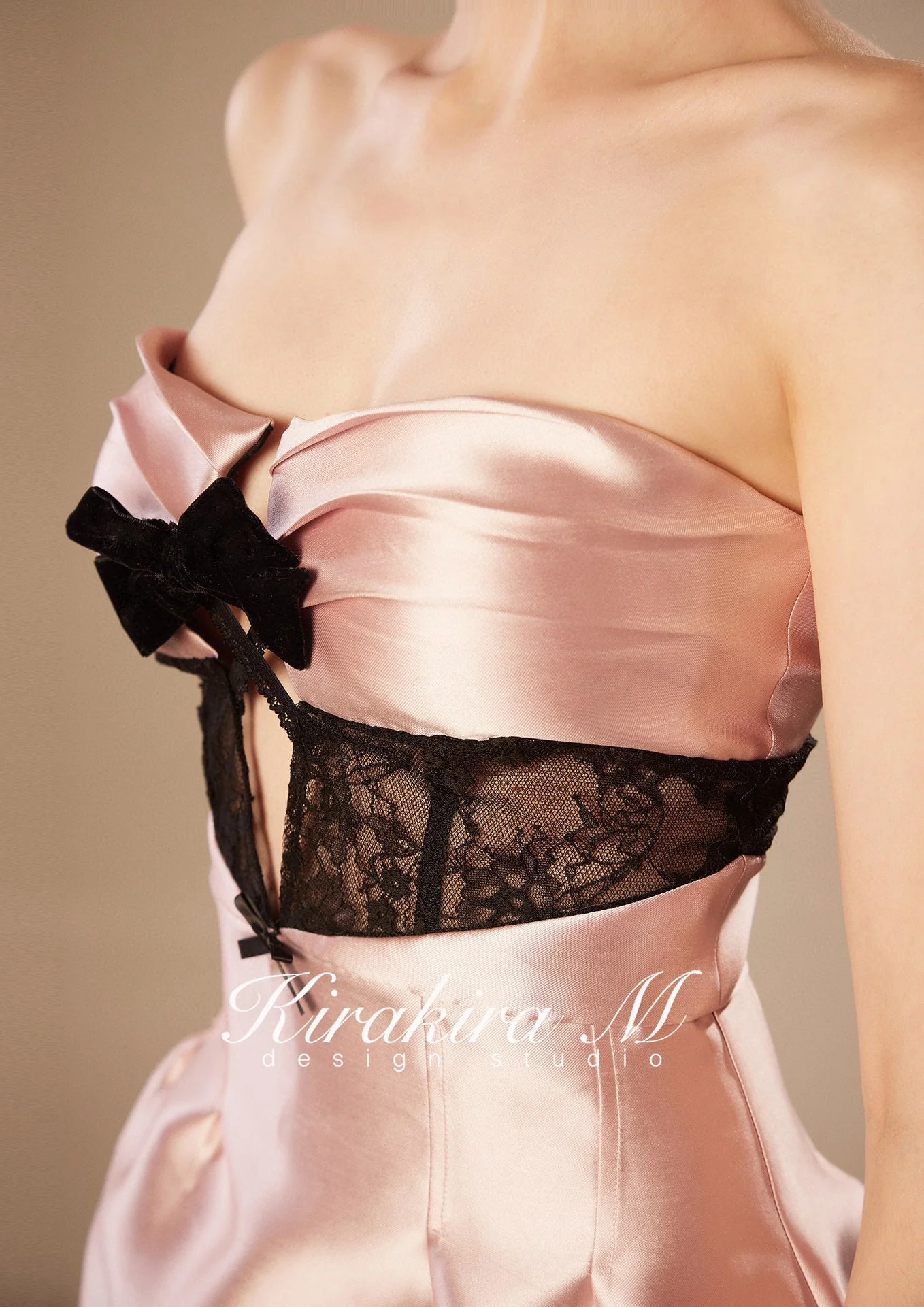 KIRAKIRA M Pink Shiny Hollow Out Bow Embellished Sheath Mini Dress - Image 6