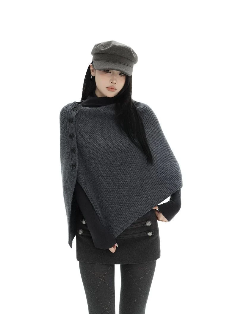 Knit Shawl & Mini Skirt Set - Image 2