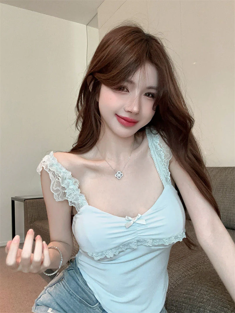 Lace Ruffle Padded Tank - Image 2