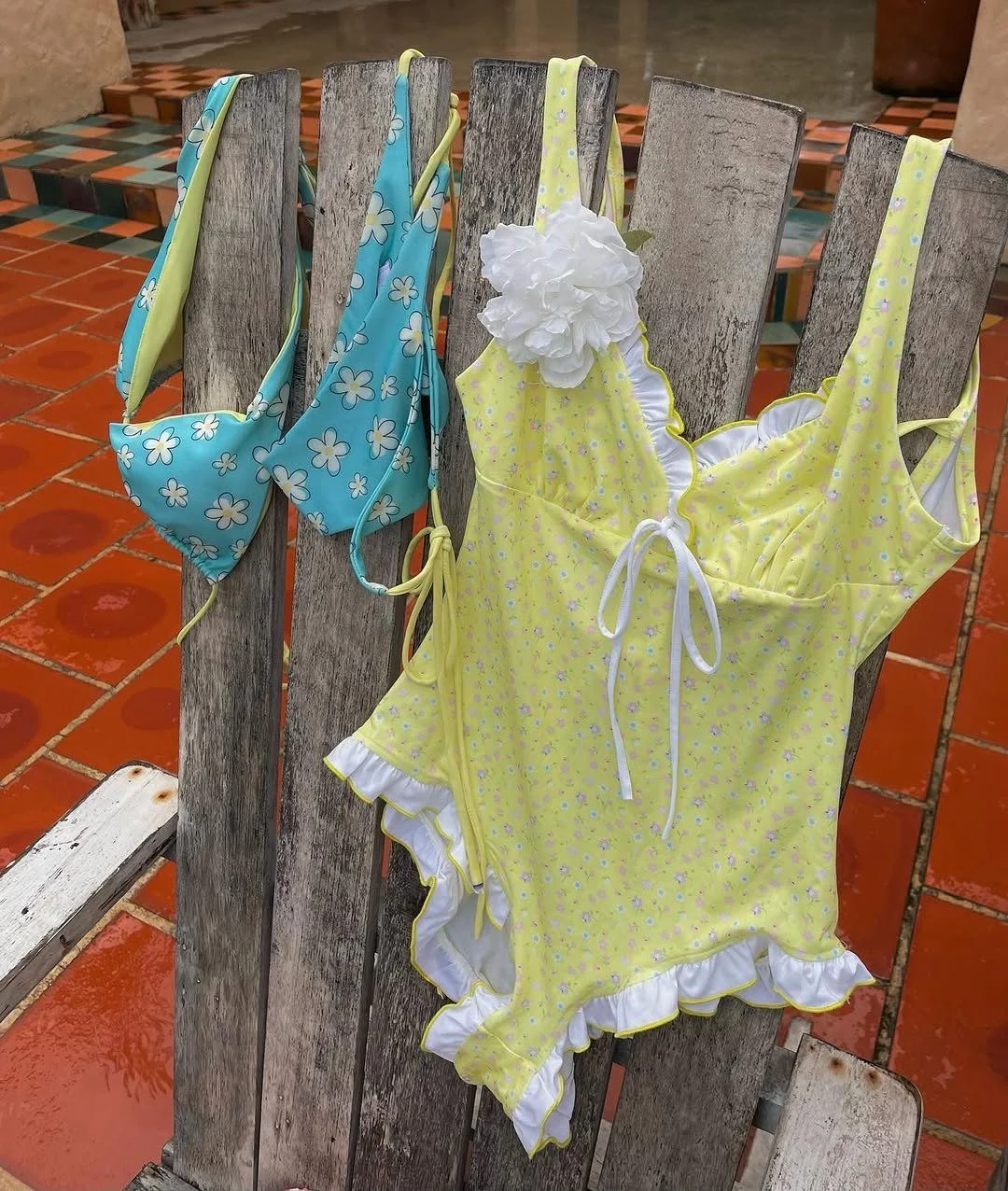 Lemon Bloom Ruffled One-Piece Swimsuit - Image 5