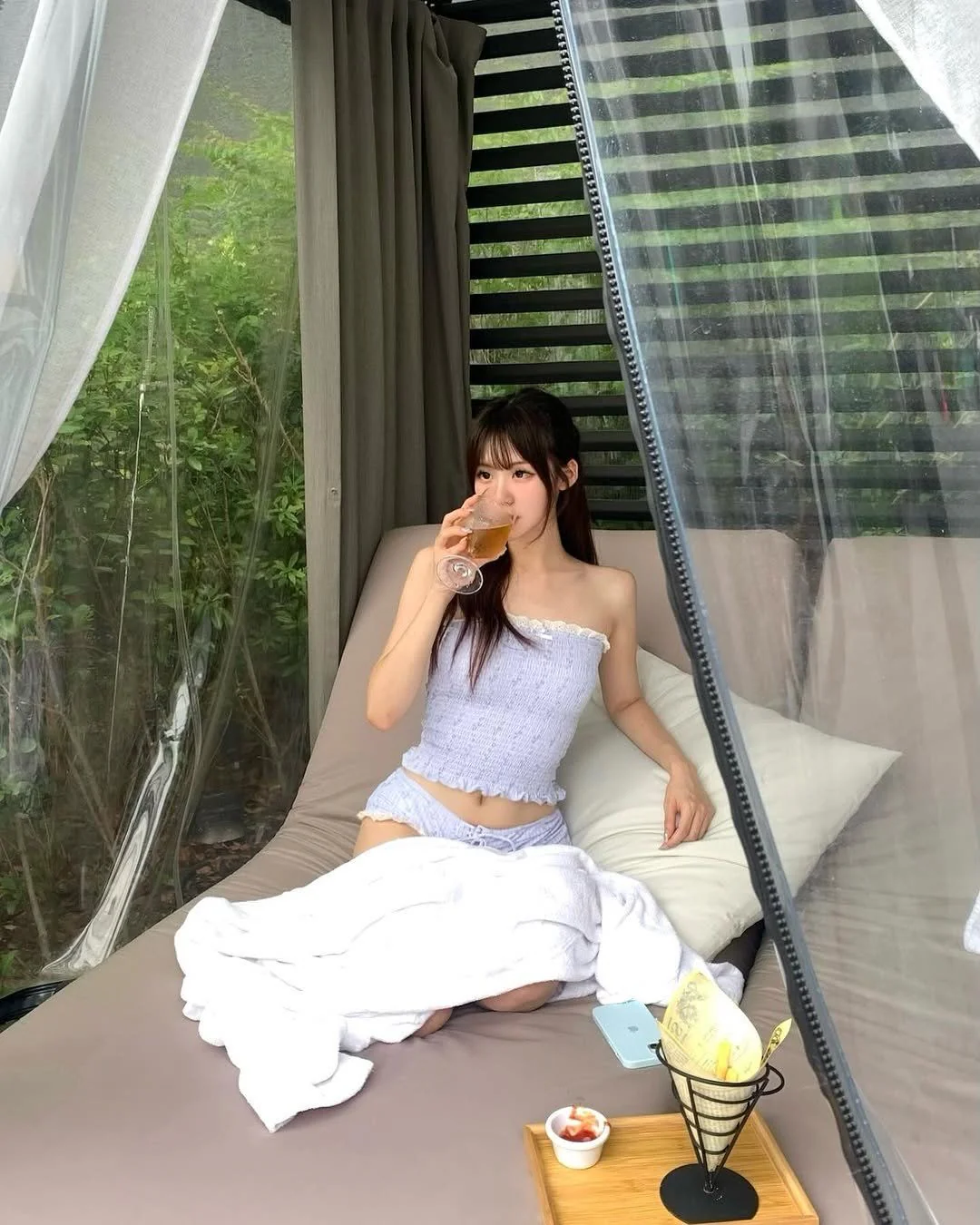 Lilac Smocked Lounge Set - Image 3