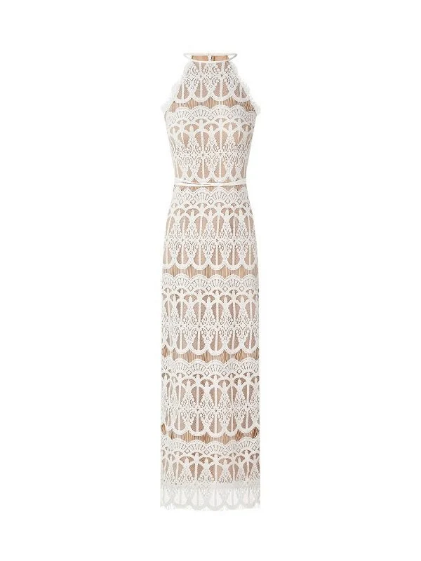 Luxe Lace High-Neck Maxi Dress - Image 6